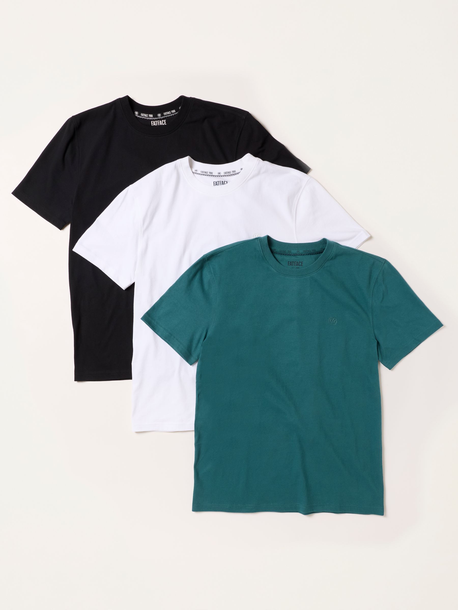3 Pack Teal Blue Short Sleeve T-Shirt - Image 1 of 7 3 Pack Teal Blue Short Sleeve T-Shirt - Image 1 of 7