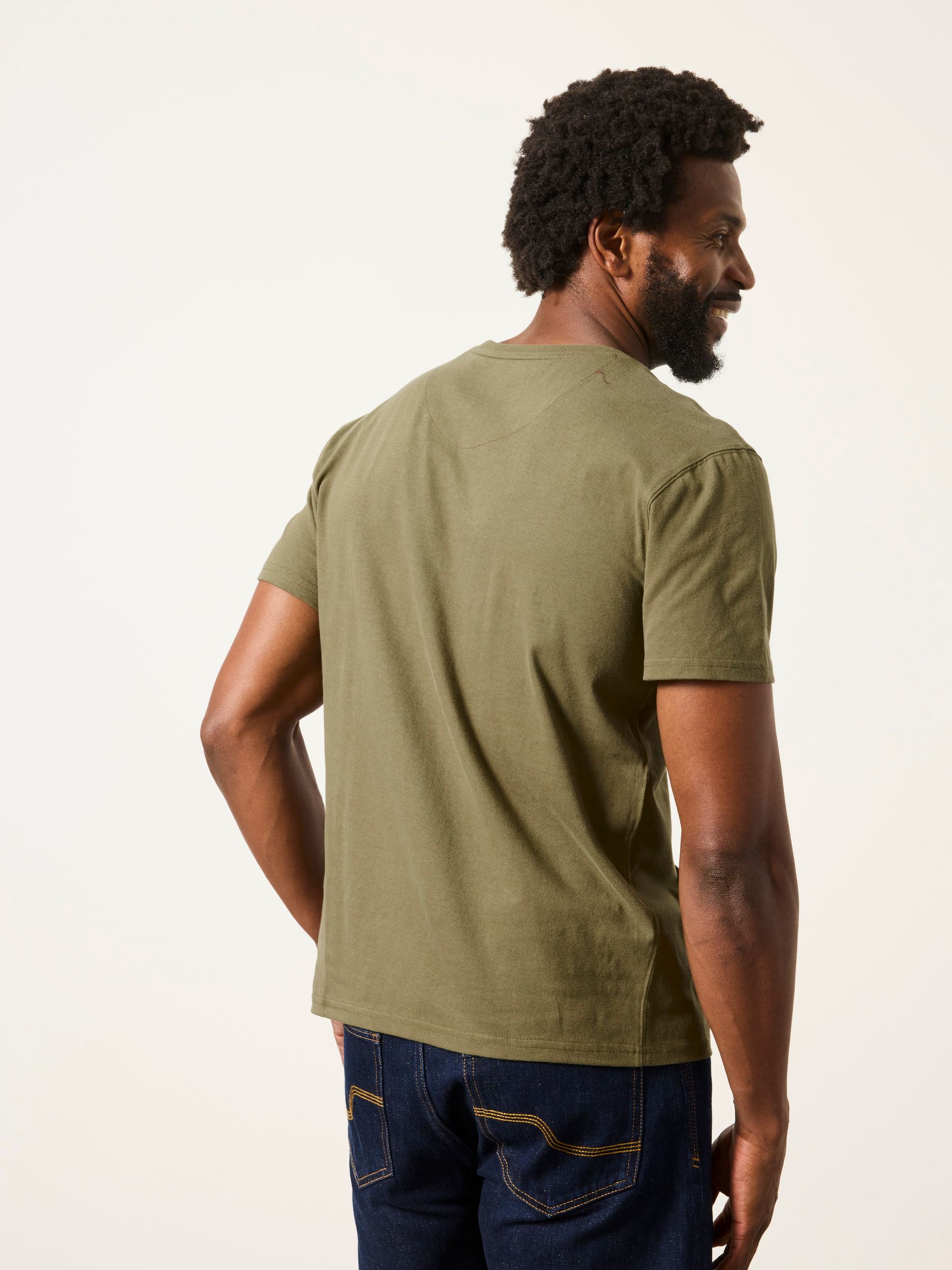 3 Pack Khaki Green Short Sleeve T-Shirt - Image 2 of 7 3 Pack Khaki Green Short Sleeve T-Shirt - Image 2 of 7