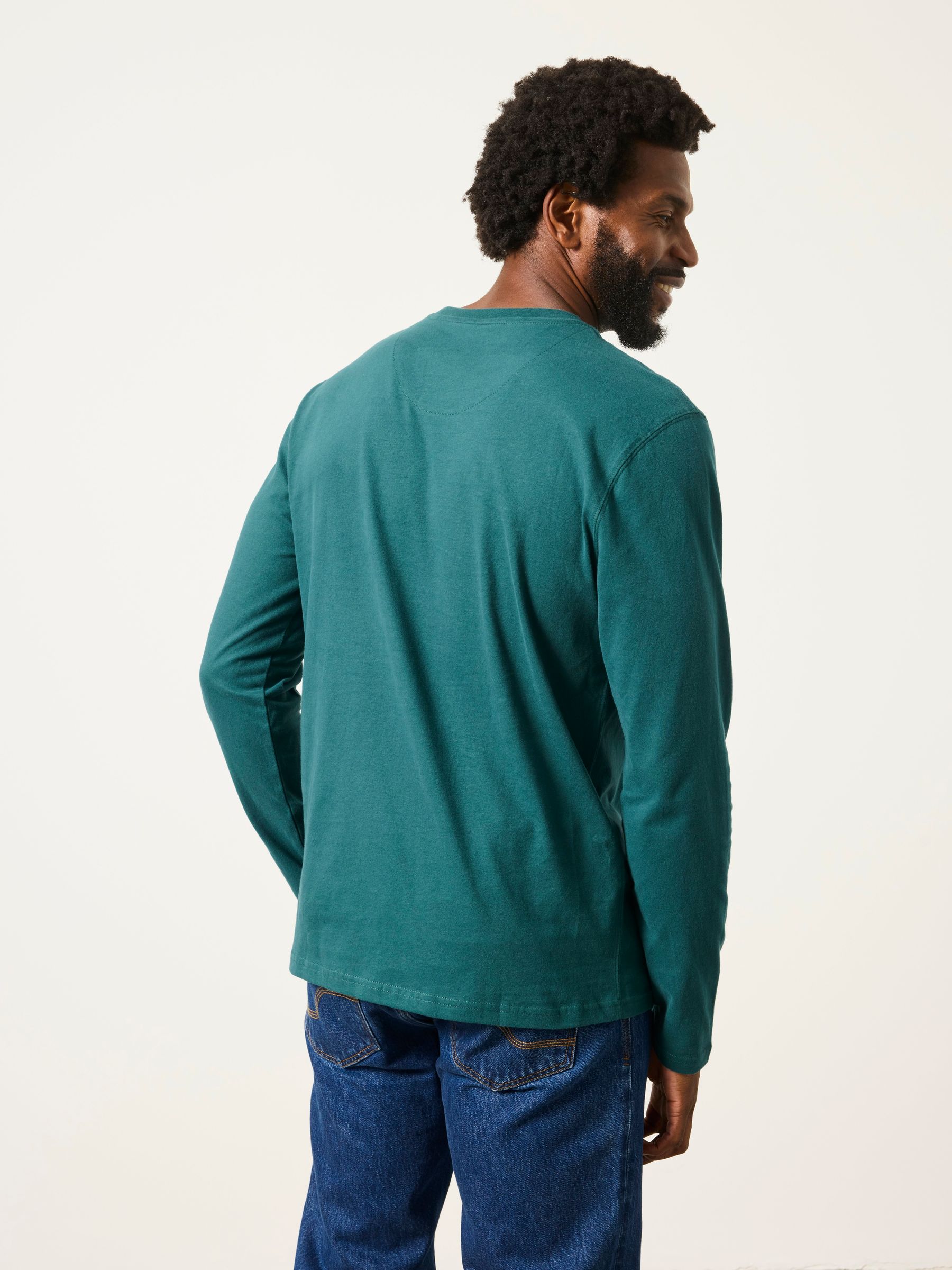 3 Pack Black/Teal/White Long Sleeve T-Shirt - Image 2 of 8