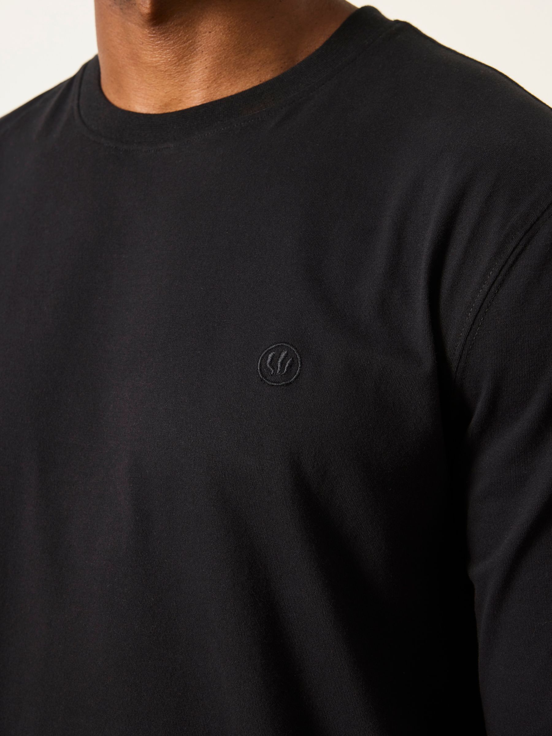 3 Pack Black/Teal/White Long Sleeve T-Shirt - Image 3 of 8
