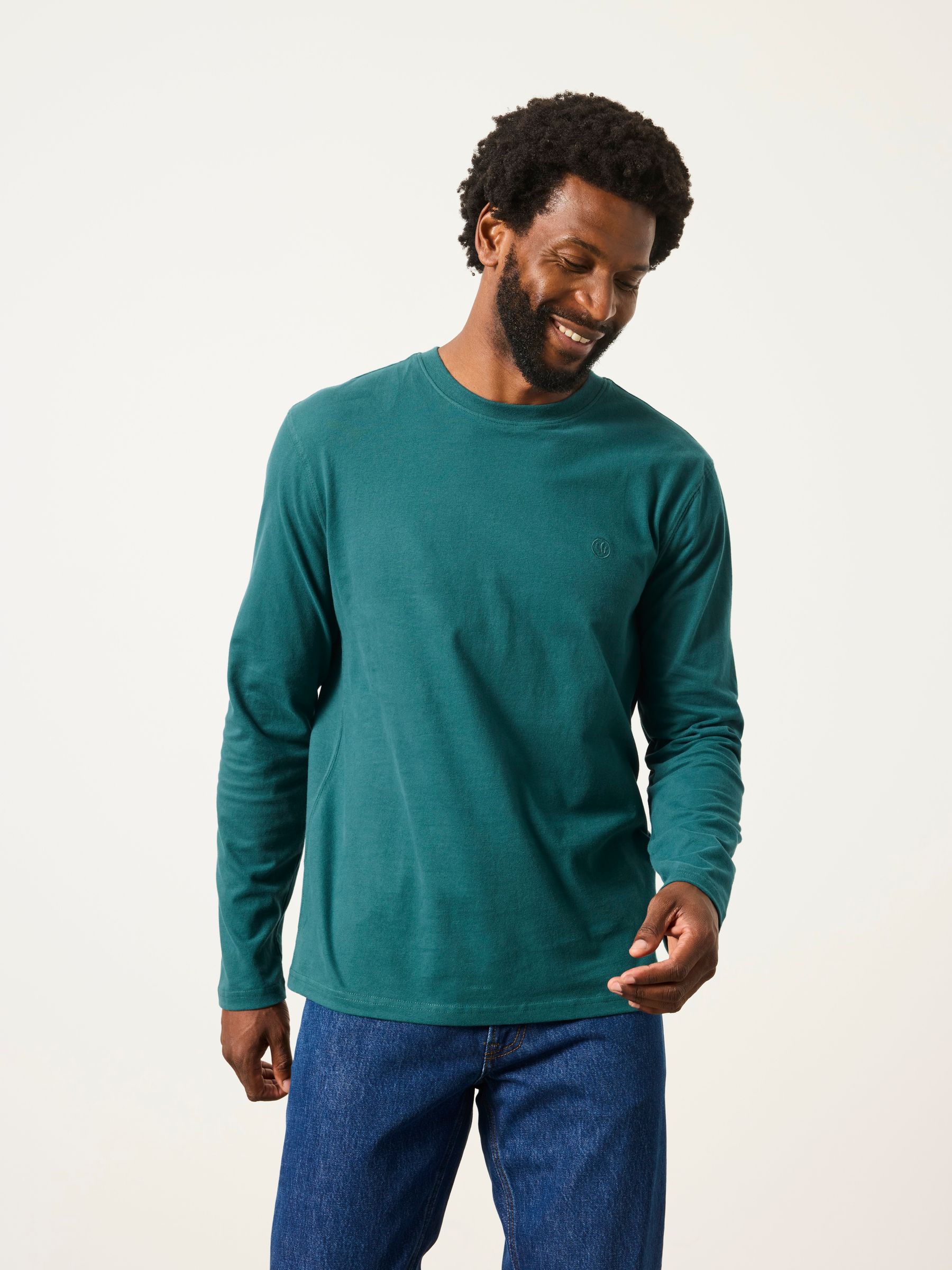 3 Pack Black/Teal/White Long Sleeve T-Shirt - Image 4 of 8