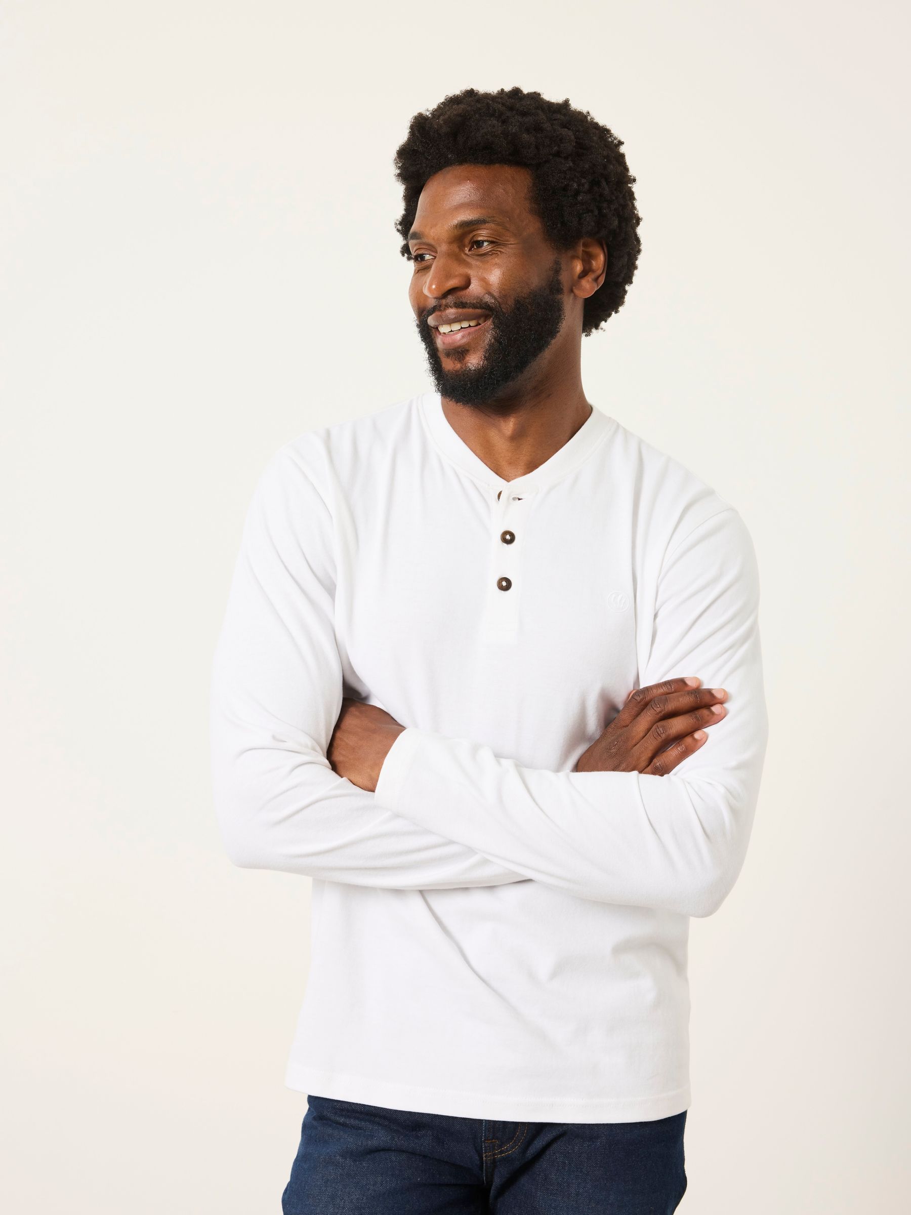 3 Pack Charcoal Grey Long Sleeve Henley T-Shirt - Image 5 of 7