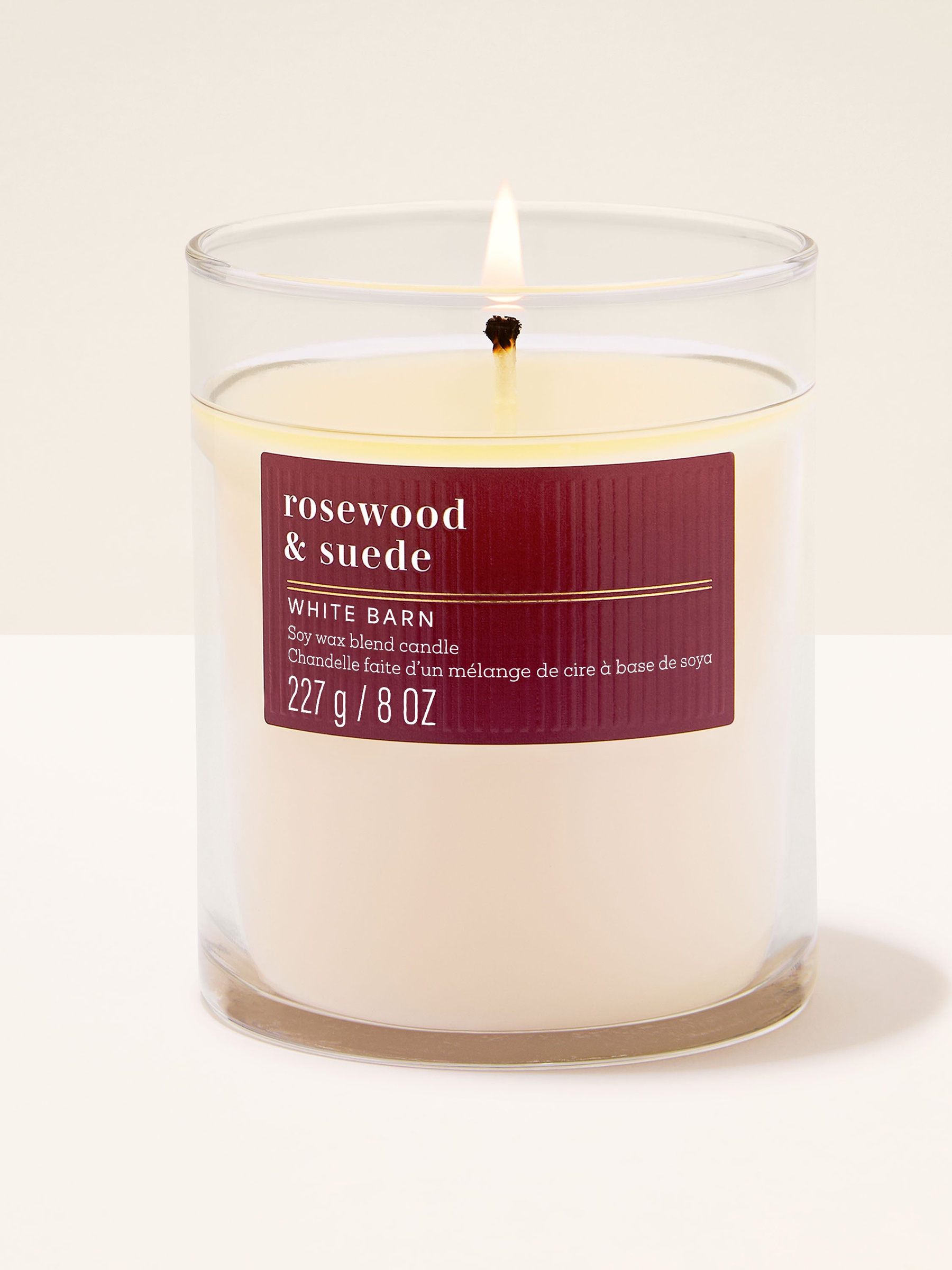 Rosewood & Suede Single Wick Candle 227g - Image 1 of 3