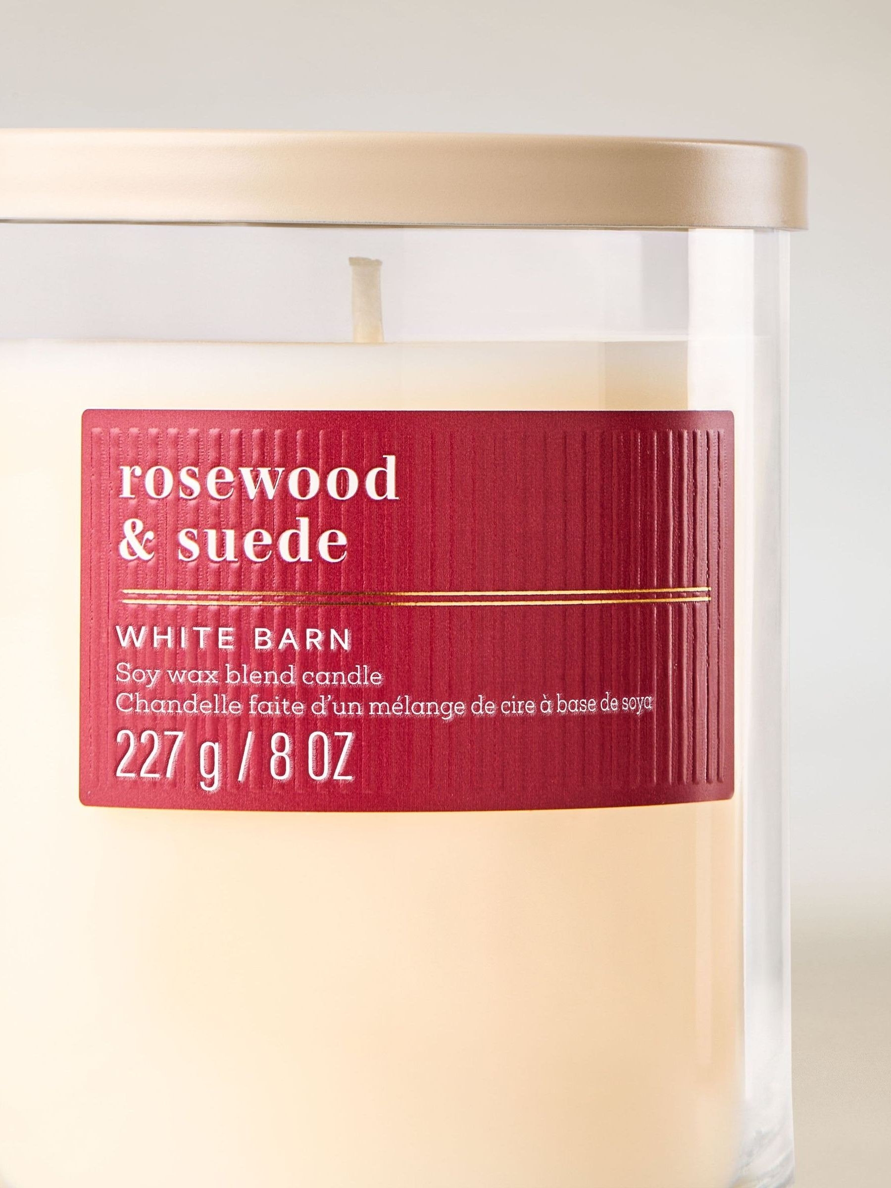 Rosewood & Suede Single Wick Candle 227g - Image 2 of 3