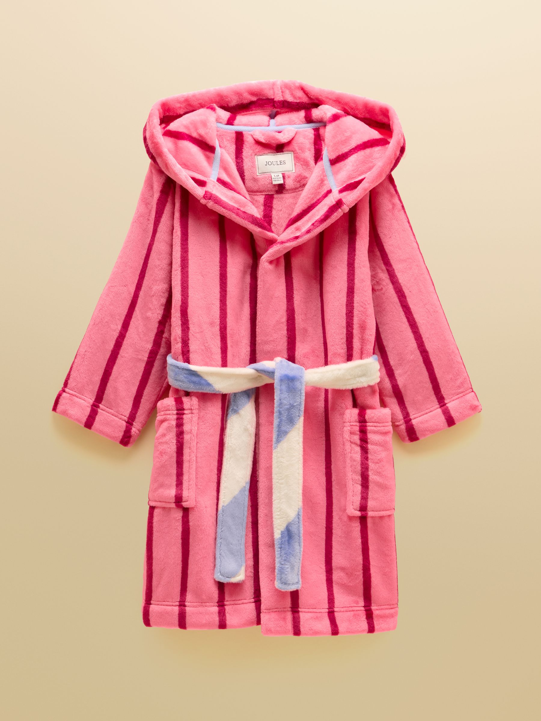 Girls' Snug Pink Stripe Dressing Gown - Image 1 of 4