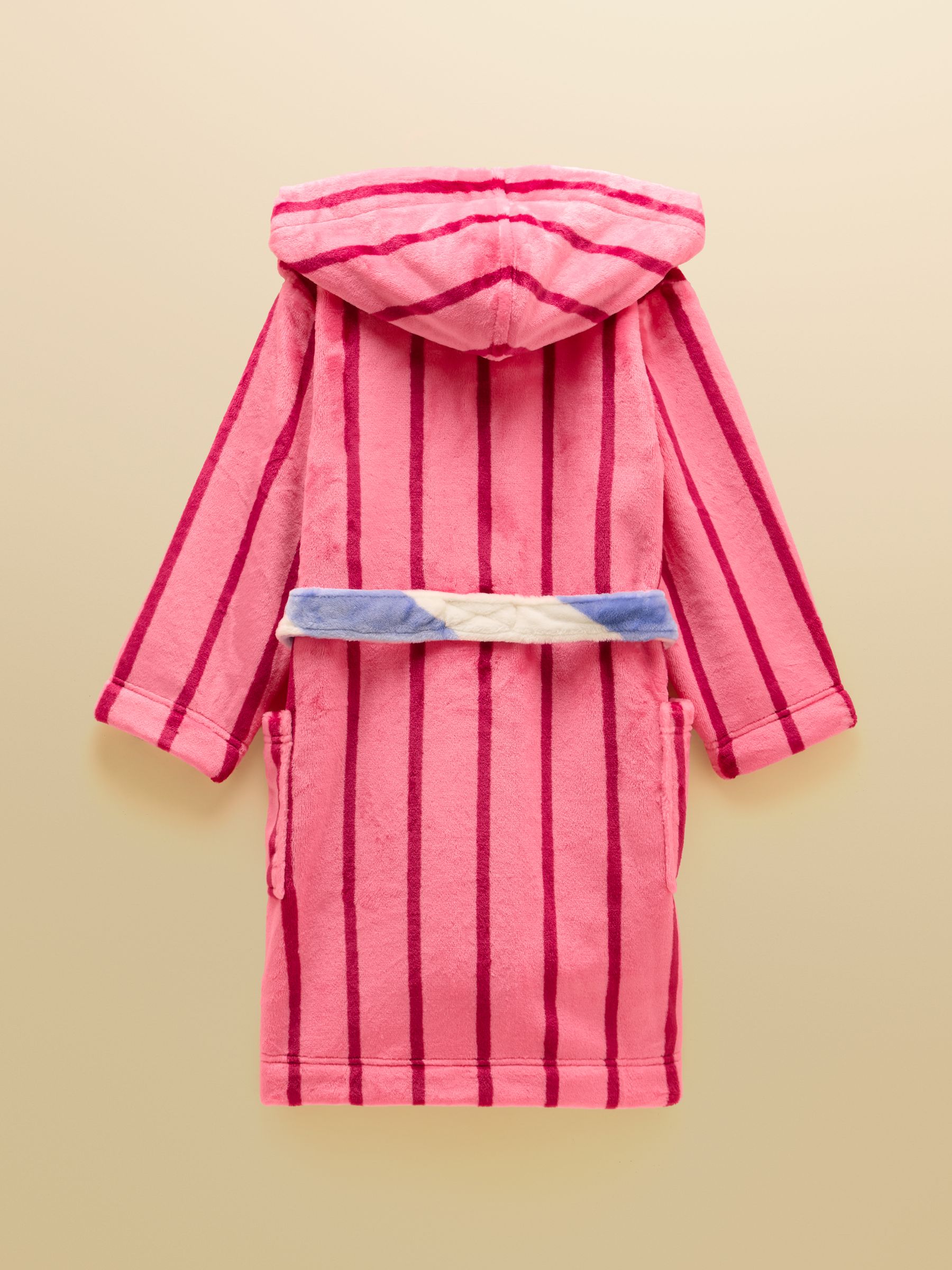 Girls' Snug Pink Stripe Dressing Gown - Image 2 of 4 Girls' Snug Pink Stripe Dressing Gown - Image 2 of 4