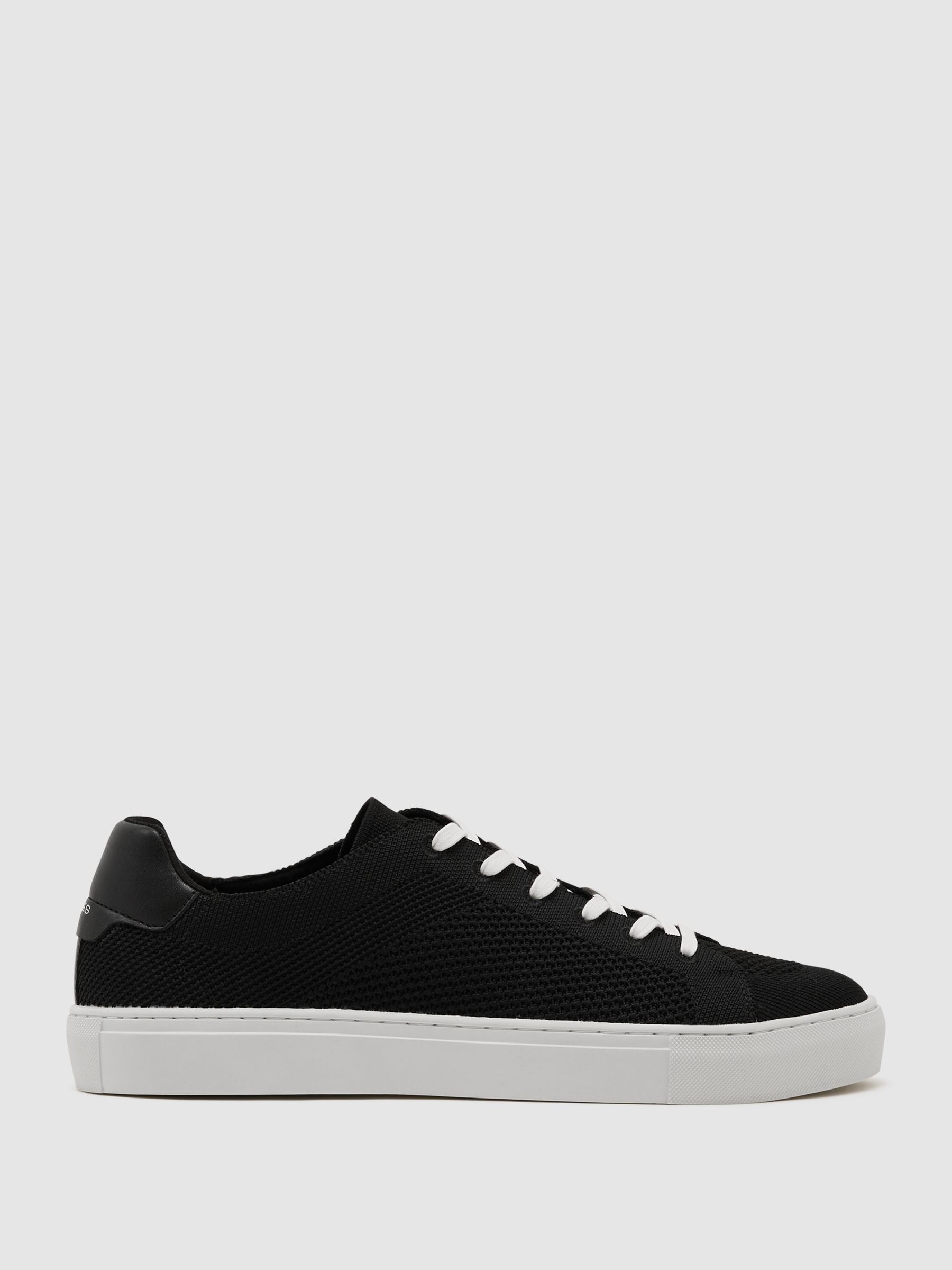 Knitted Low-Top Trainers in Black - Image 2 of 5 Knitted Low-Top Trainers in Black - Image 2 of 5
