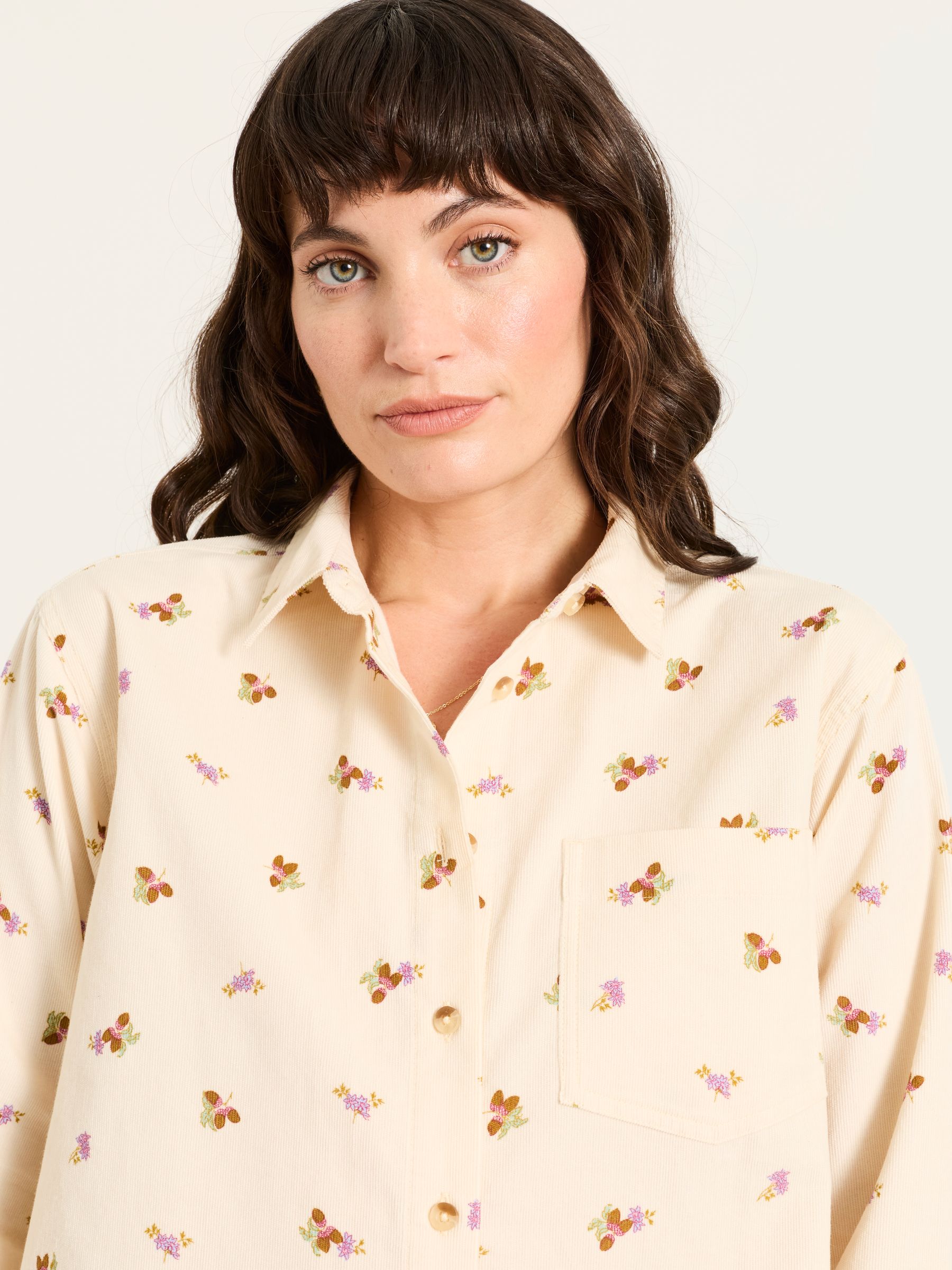 Beck Ivory Acorn Cord Petite Shirt - Image 3 of 7