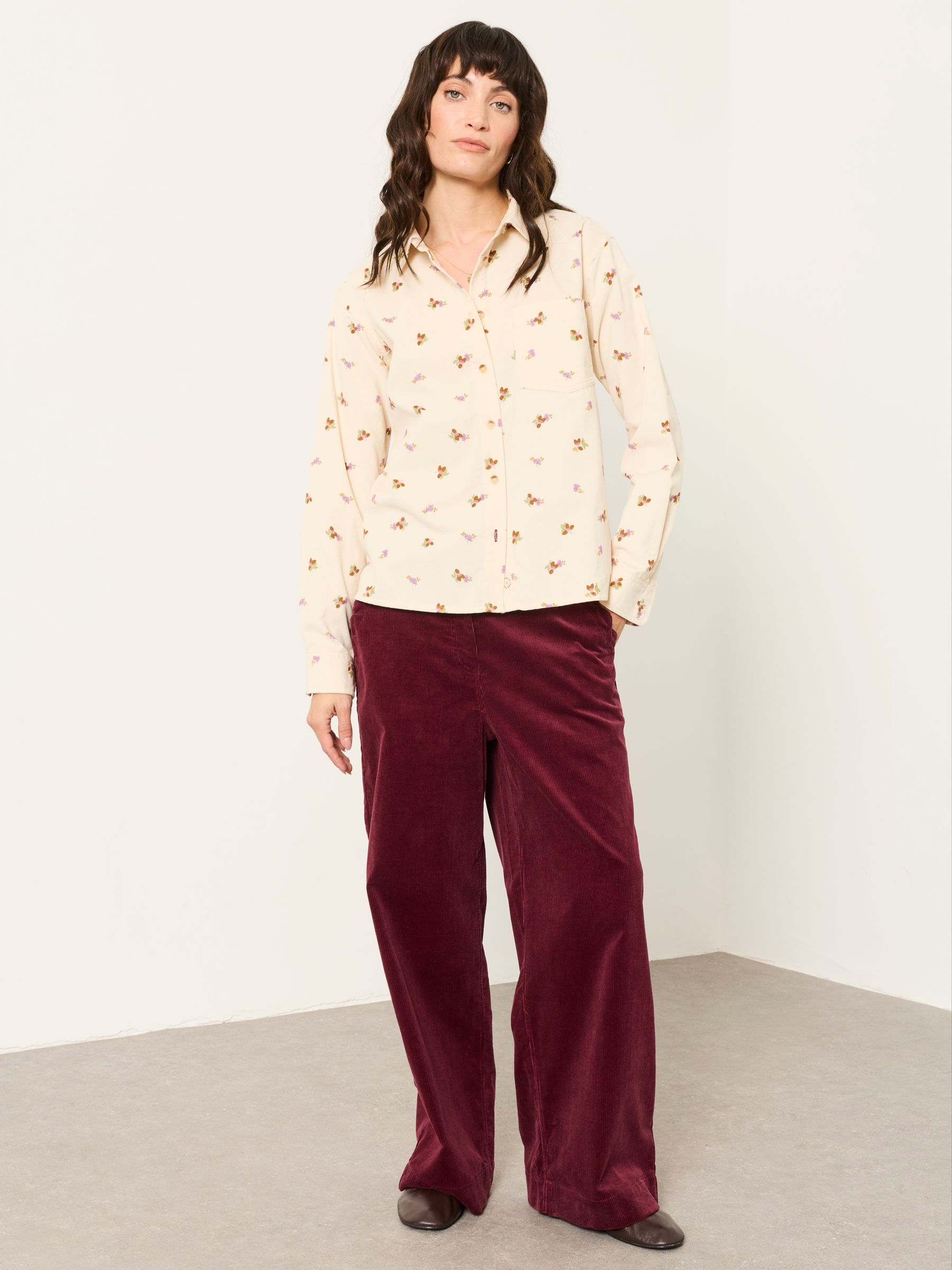 Beck Ivory Acorn Cord Petite Shirt - Image 4 of 7