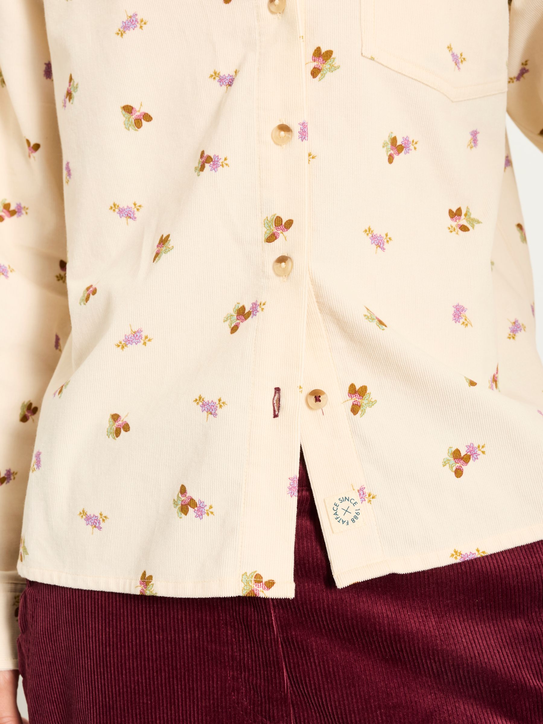 Beck Ivory Acorn Cord Petite Shirt - Image 5 of 7