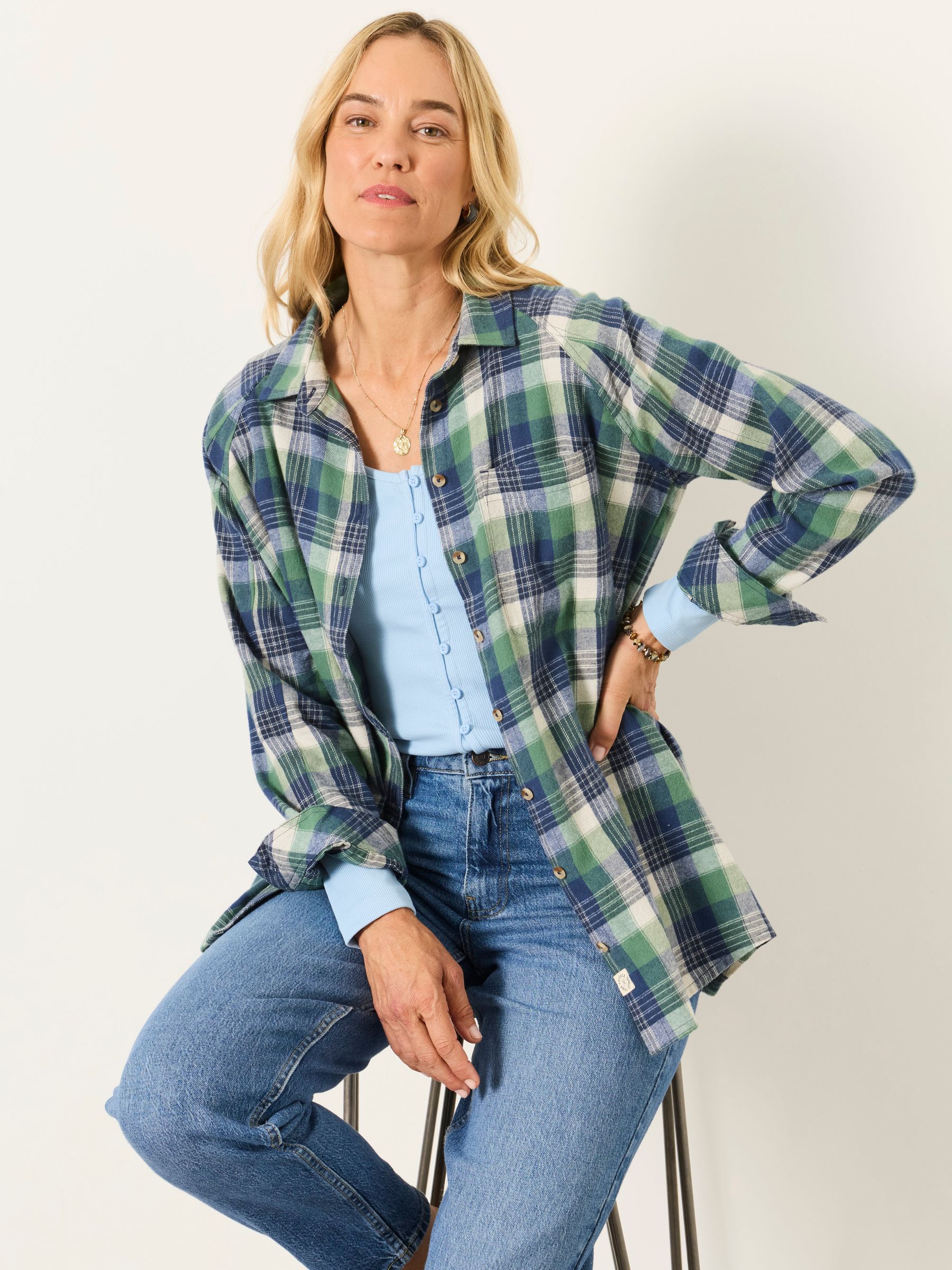 Bessie Green Petite Check Shirt - Image 5 of 6