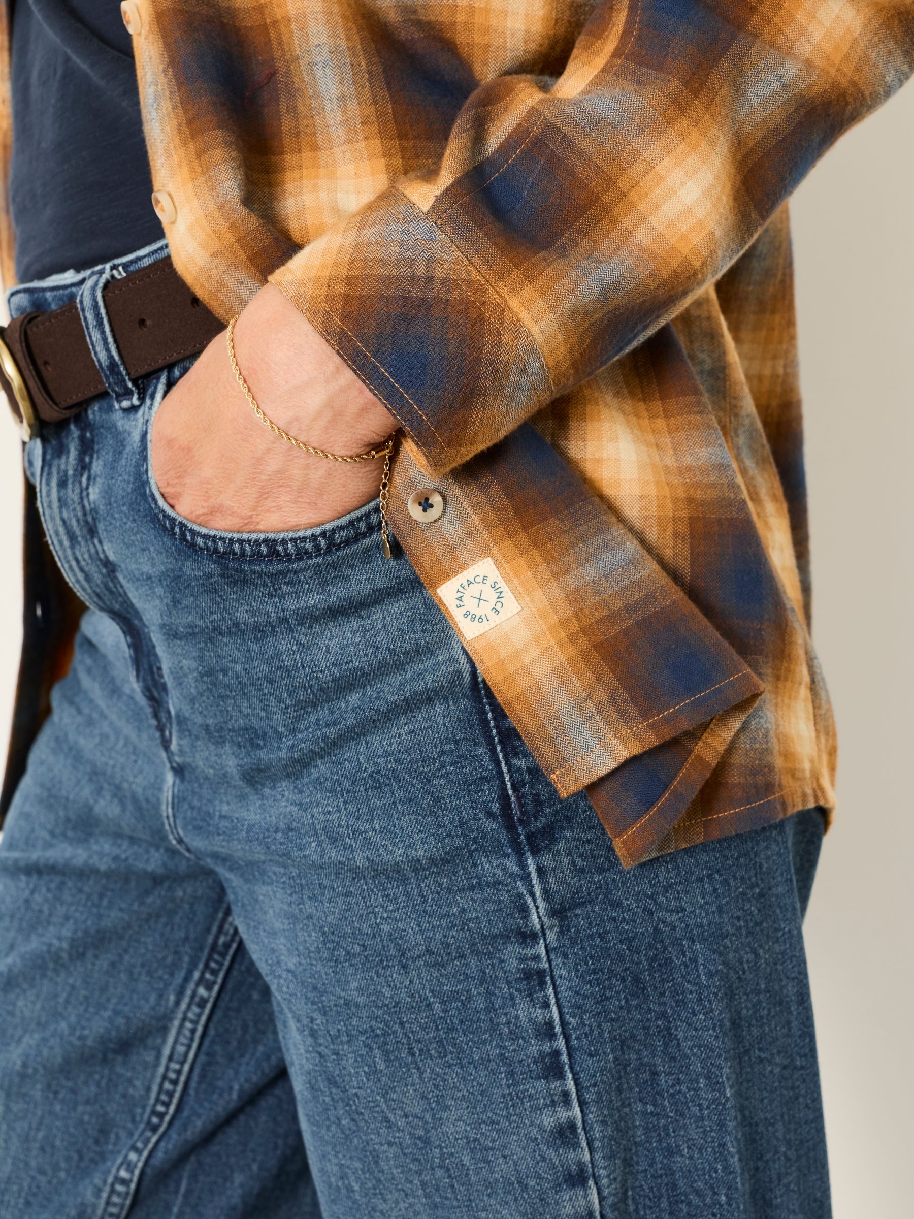 Bessie Brown Petite Check Shirt - Image 3 of 6