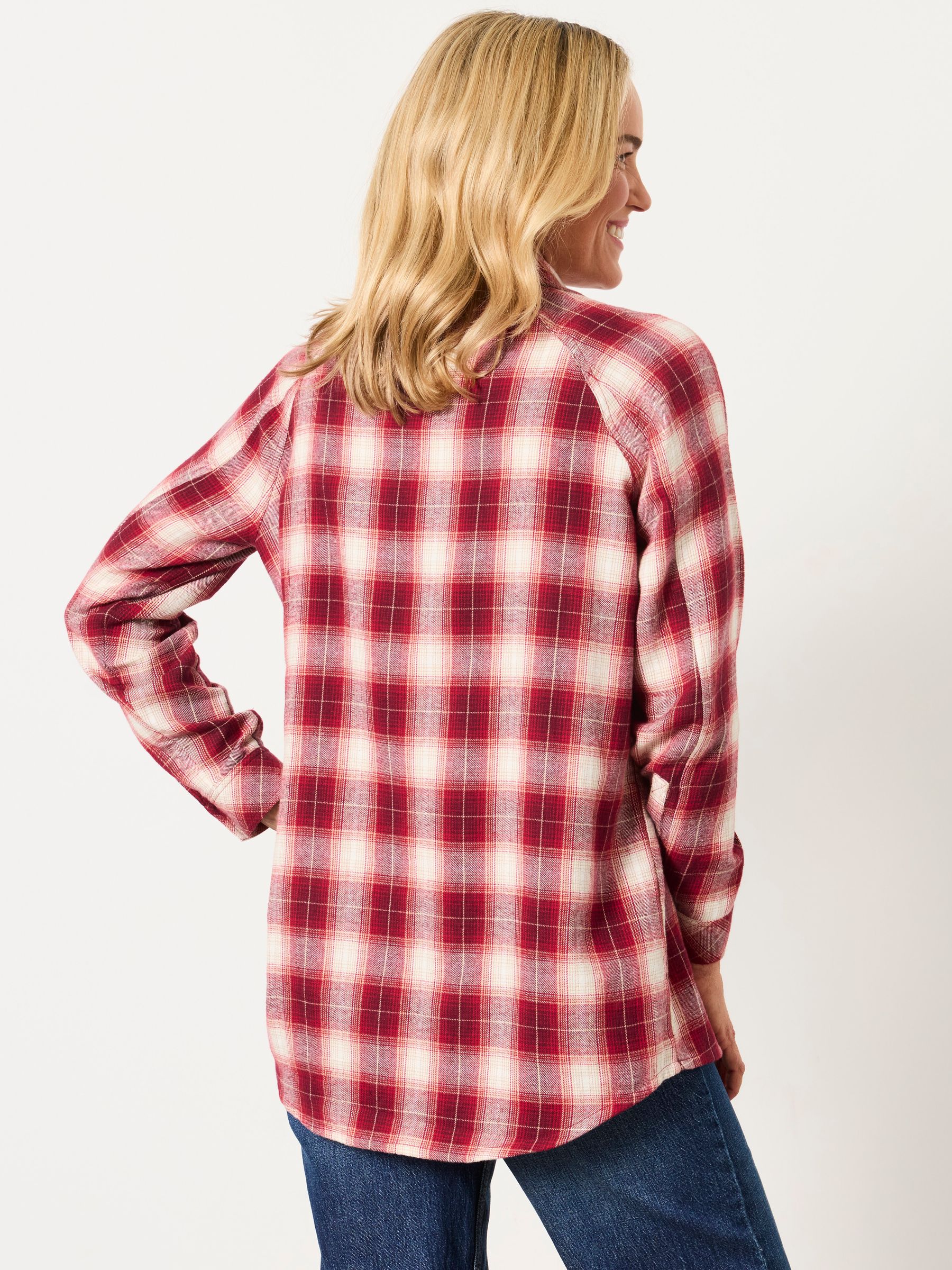 Bessie Red Petite Check Shirt - Image 2 of 6
