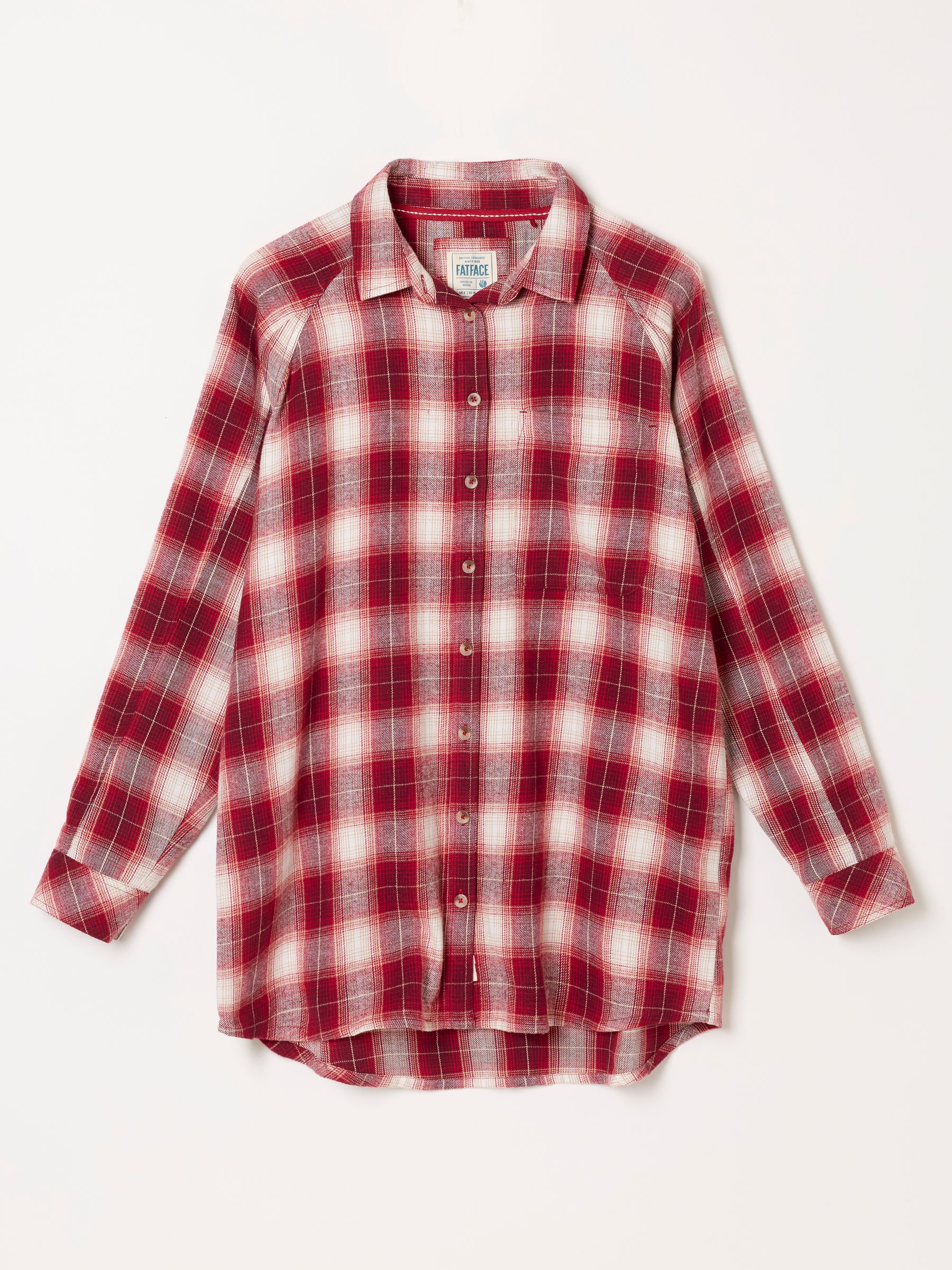 Bessie Red Petite Check Shirt - Image 6 of 6