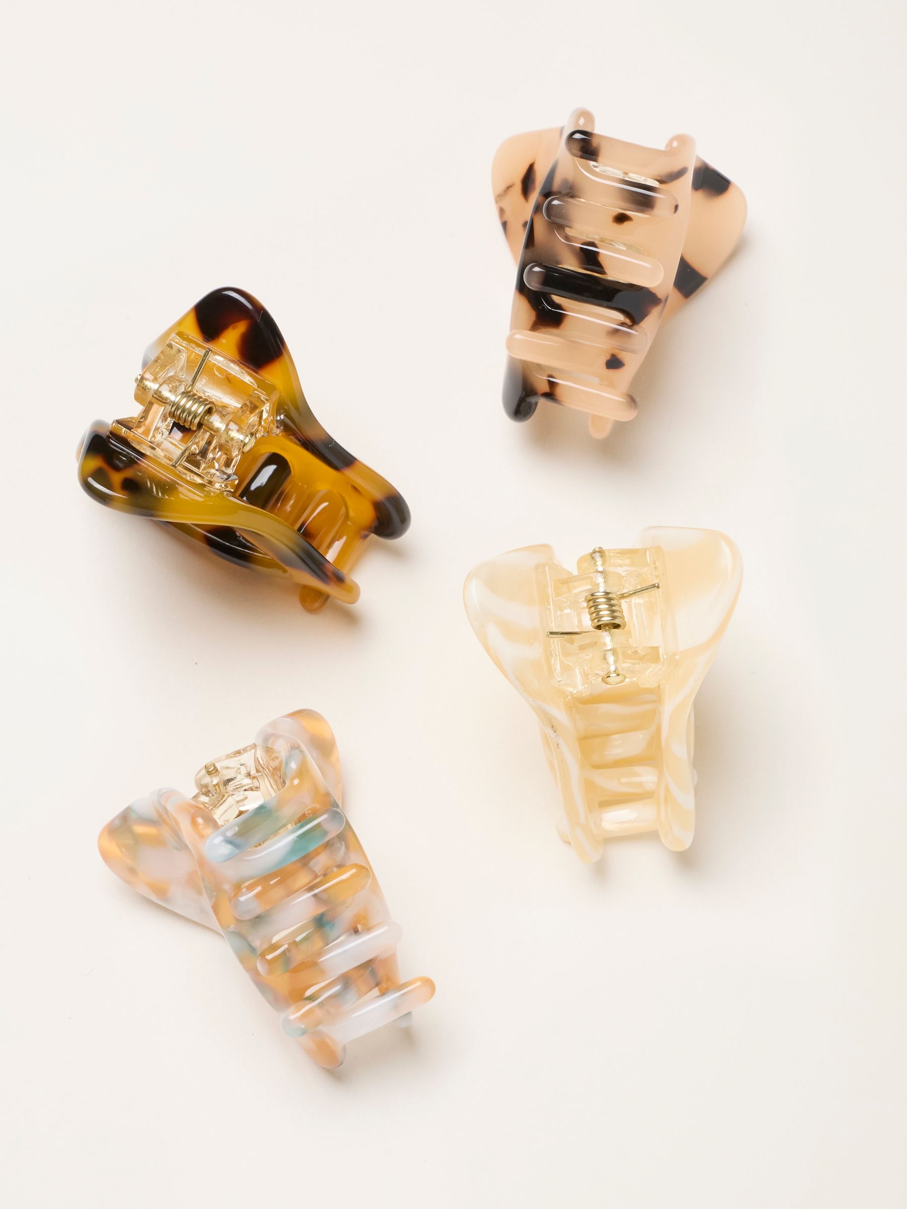 Tortoiseshell Brown 4PK Mini Claw Clips - Image 2 of 2