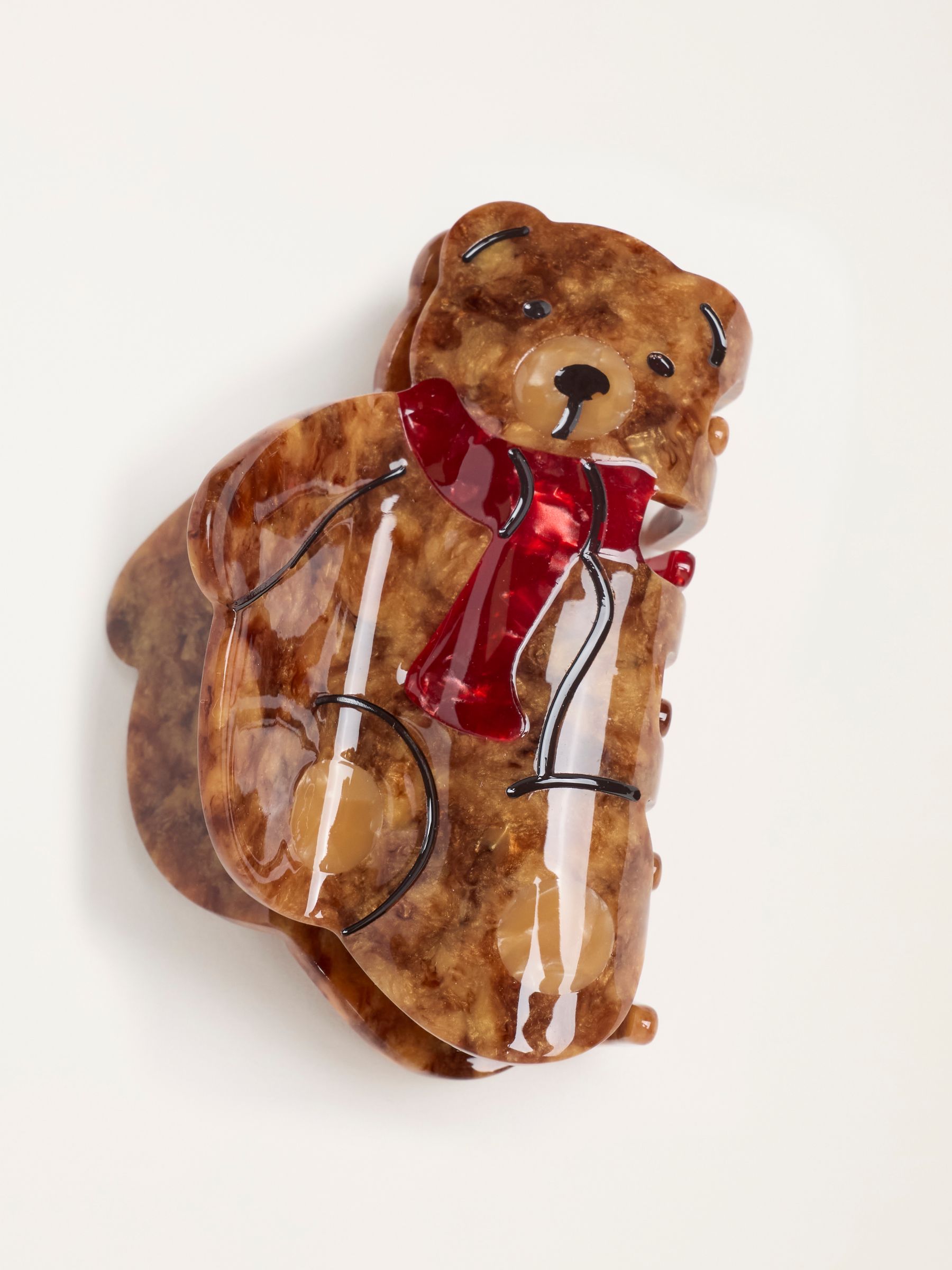 Brown Teddy Bear Claw Clip - Image 1 of 2