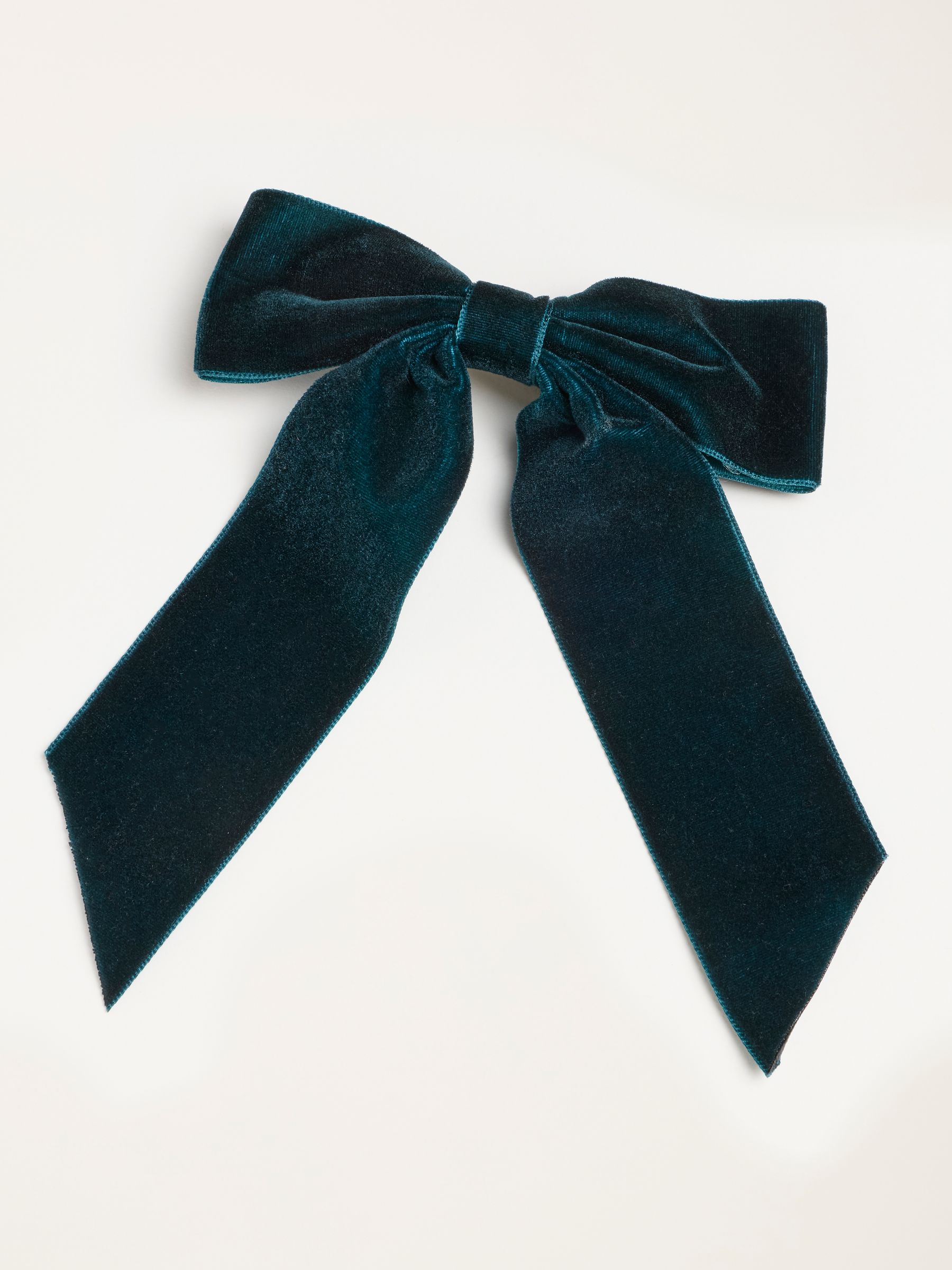 Navy Velvet Hair Bow - Image 2 of 3