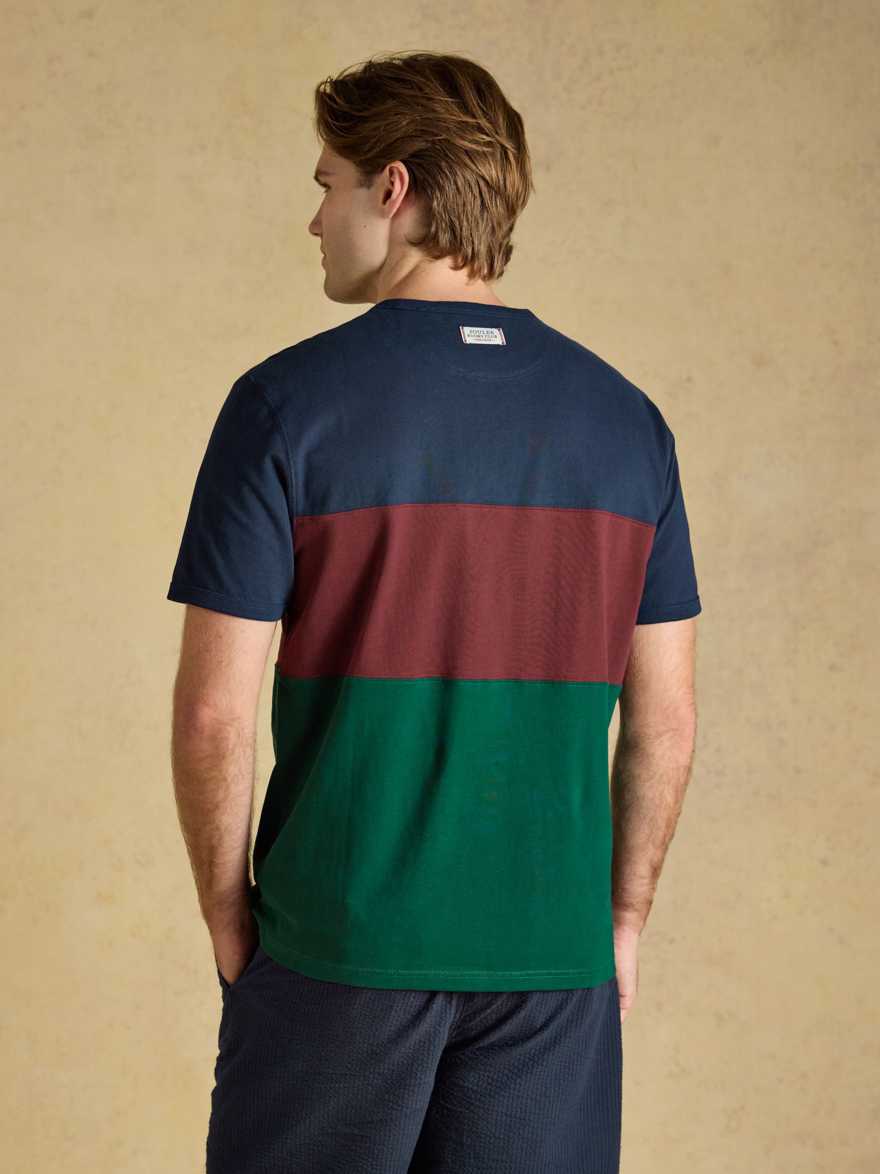 Rugby Club Green & Navy Crew Neck Cotton T-Shirt - Image 2 of 6