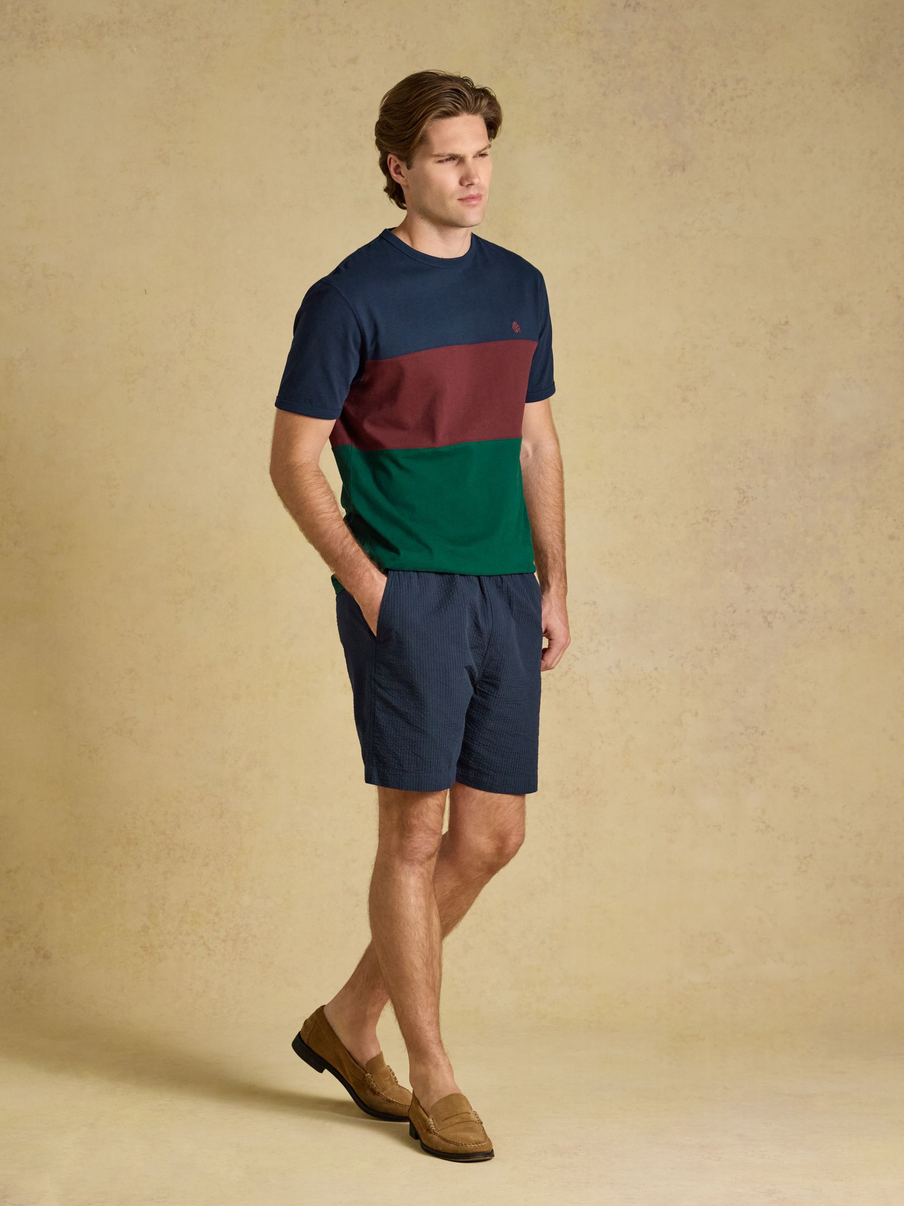 Rugby Club Green & Navy Crew Neck Cotton T-Shirt - Image 3 of 6