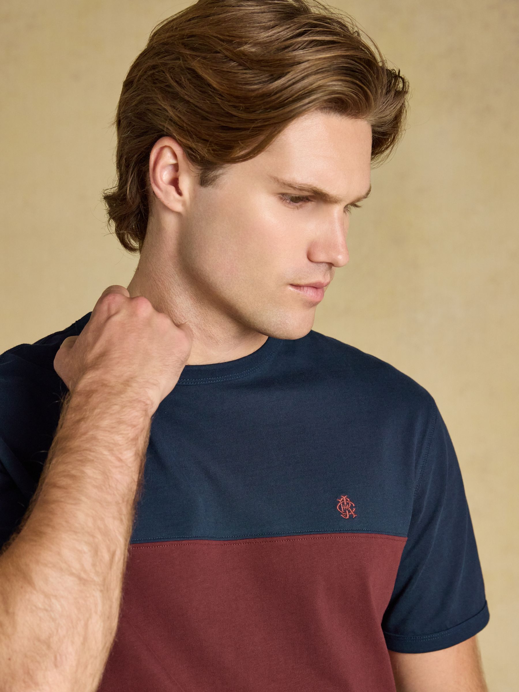 Rugby Club Green & Navy Crew Neck Cotton T-Shirt - Image 4 of 6