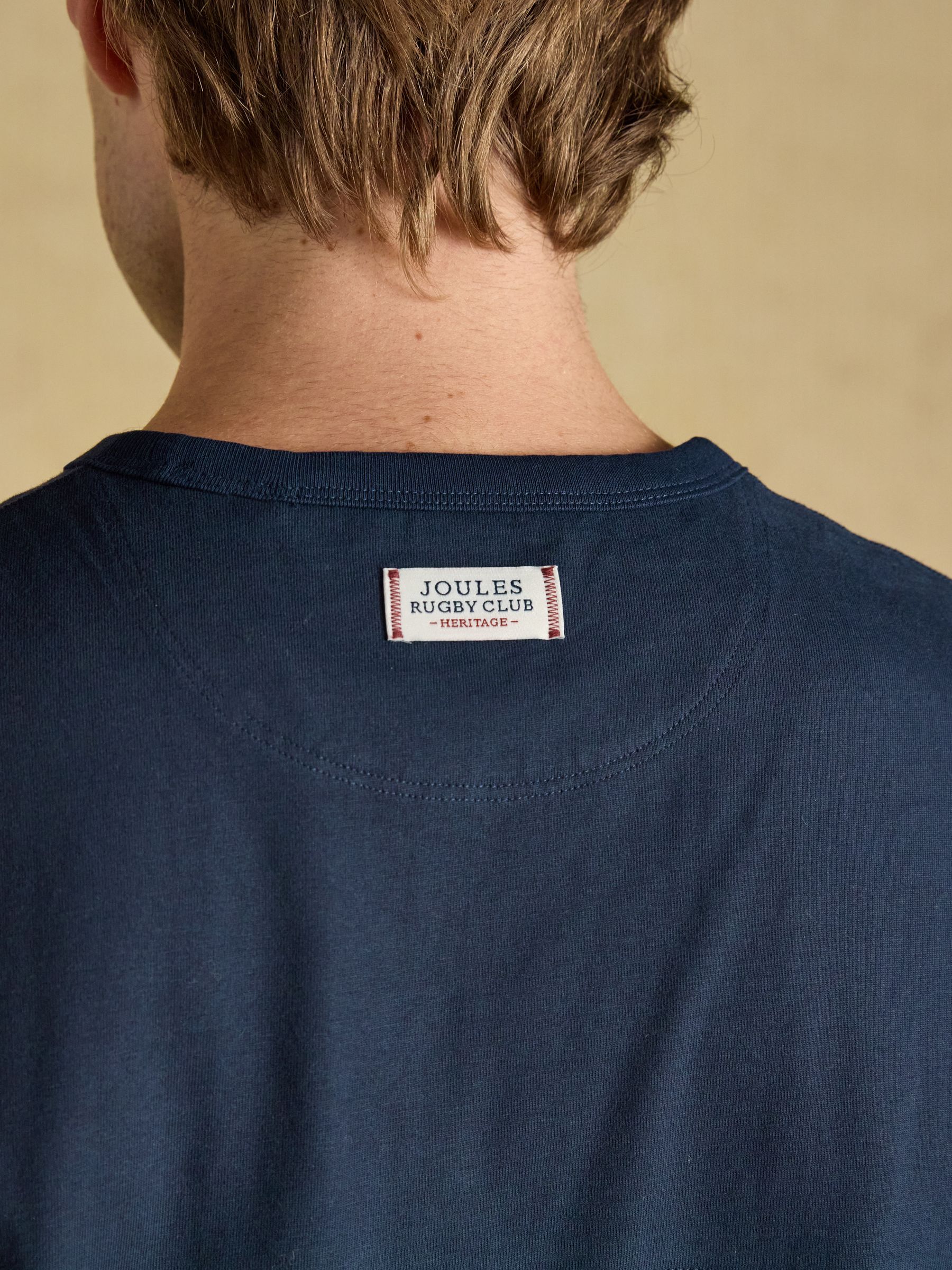 Rugby Club Green & Navy Crew Neck Cotton T-Shirt - Image 5 of 6