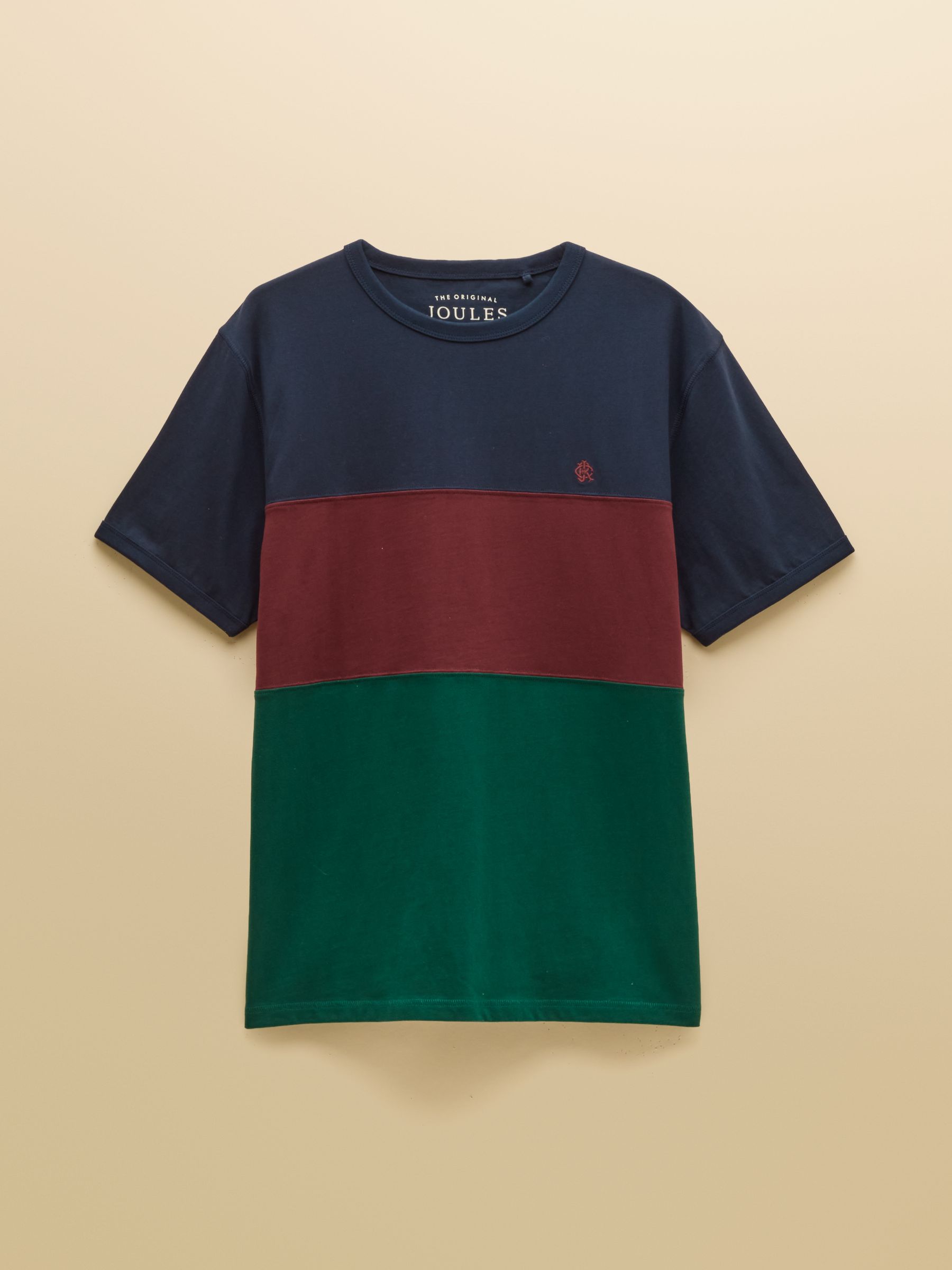 Rugby Club Green & Navy Crew Neck Cotton T-Shirt - Image 6 of 6