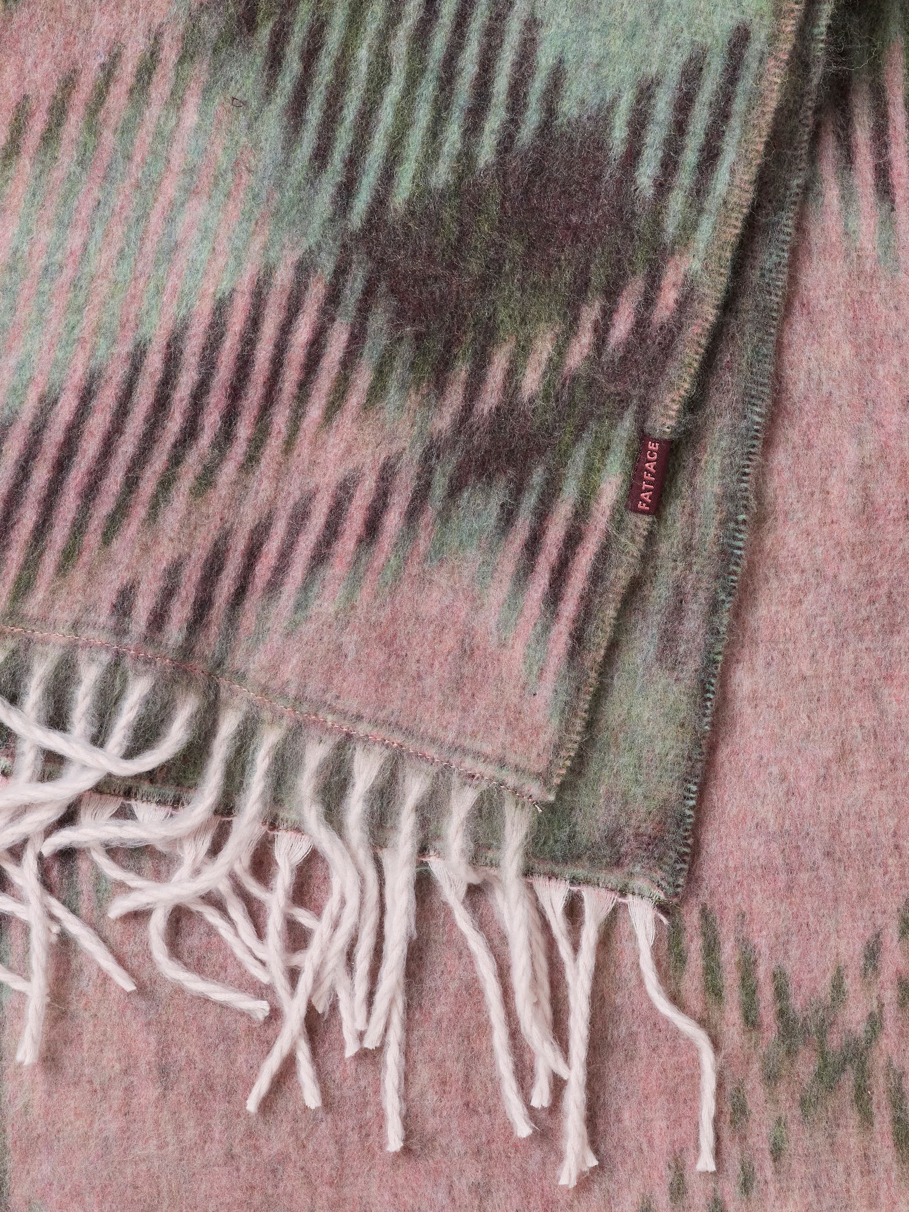 Green Argyle Brushed Scarf - Image 2 of 3