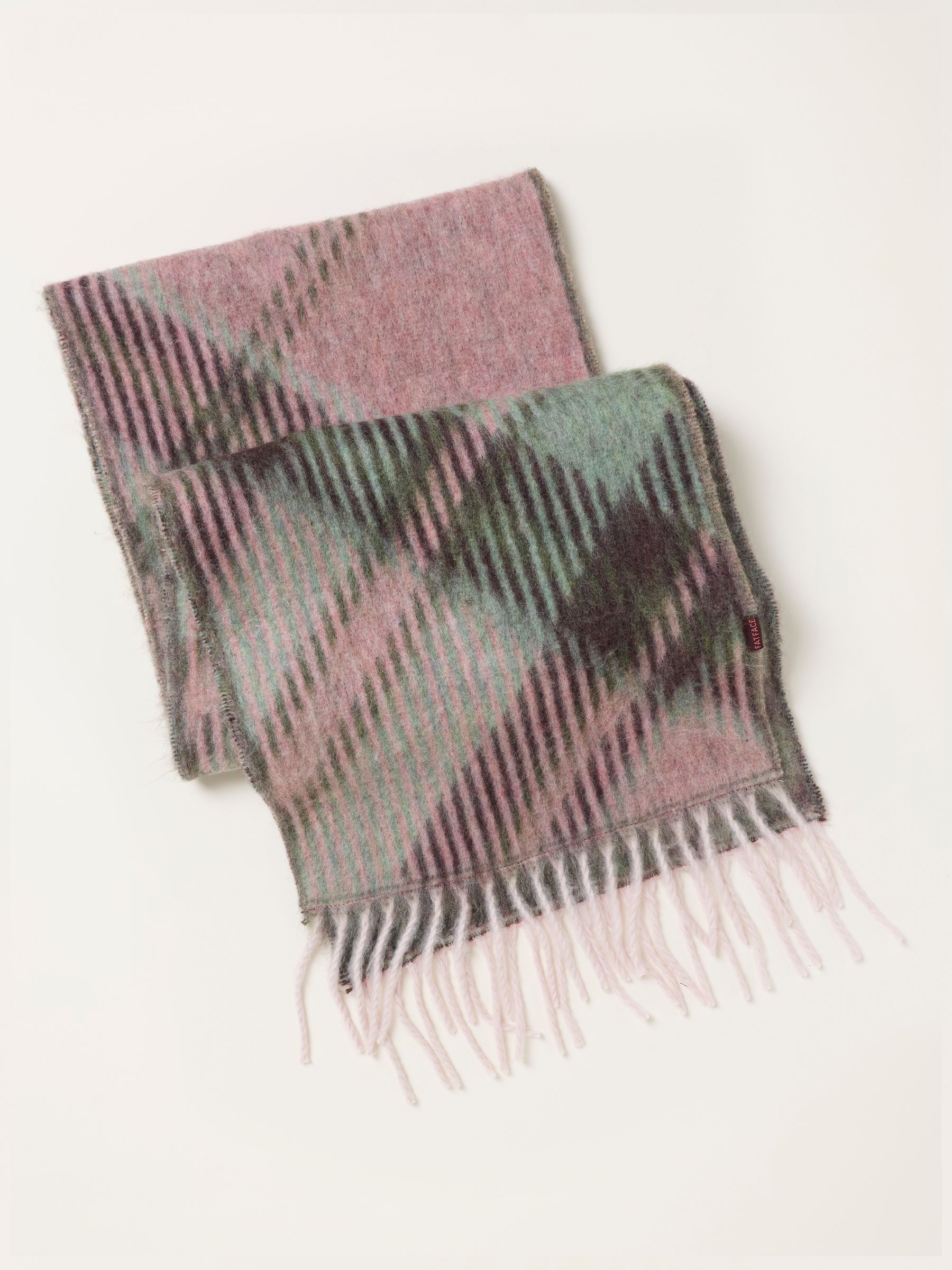Green Argyle Brushed Scarf - Image 3 of 3