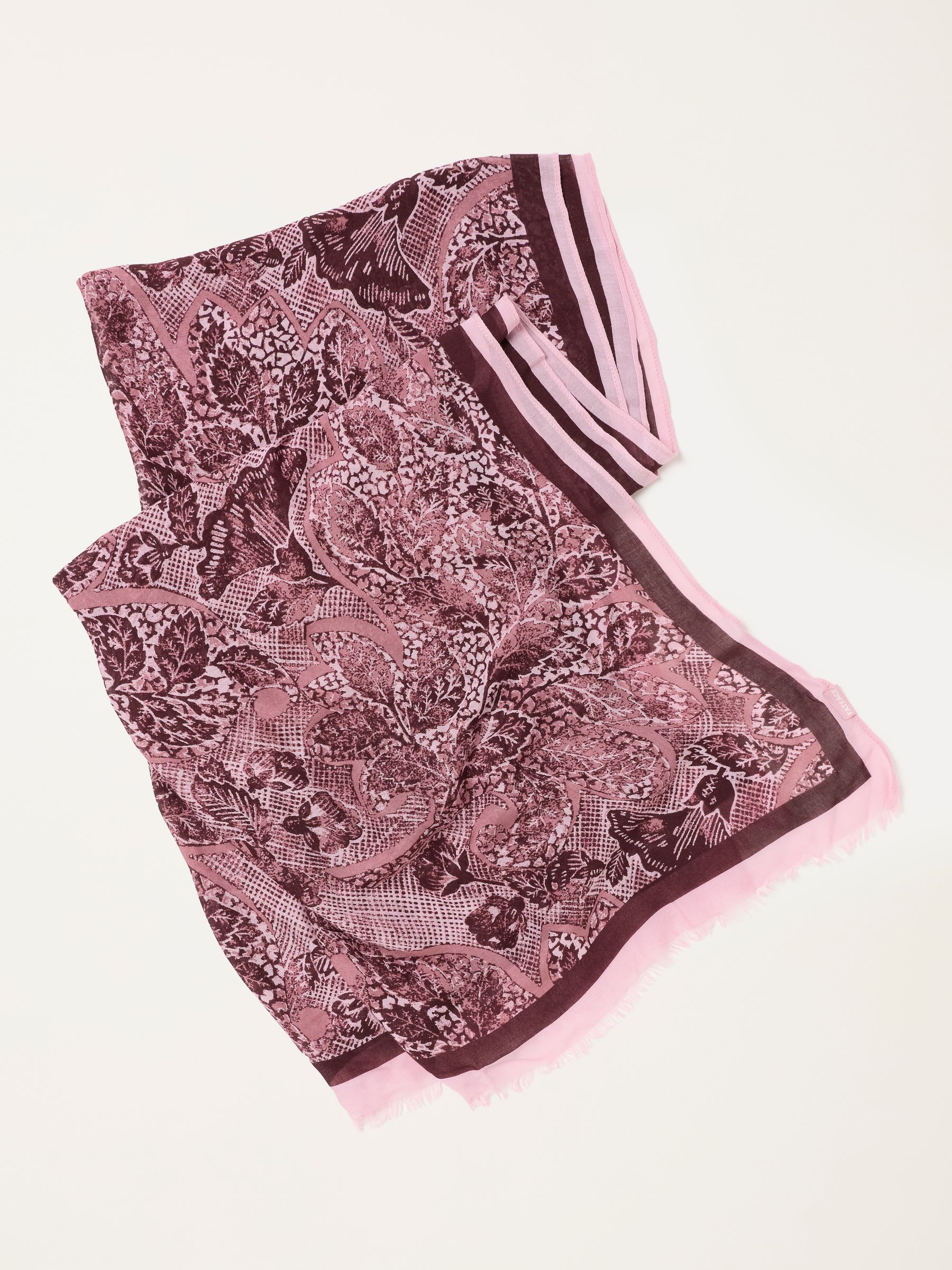 Pink Leaf Lightweight Scarf - Image 3 of 3