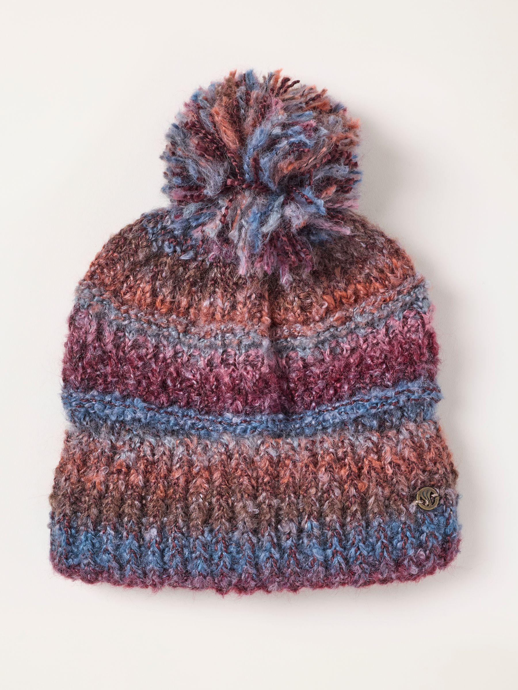 Teal Blue Spacedye Bobble Hat - Image 1 of 3 Teal Blue Spacedye Bobble Hat - Image 1 of 3