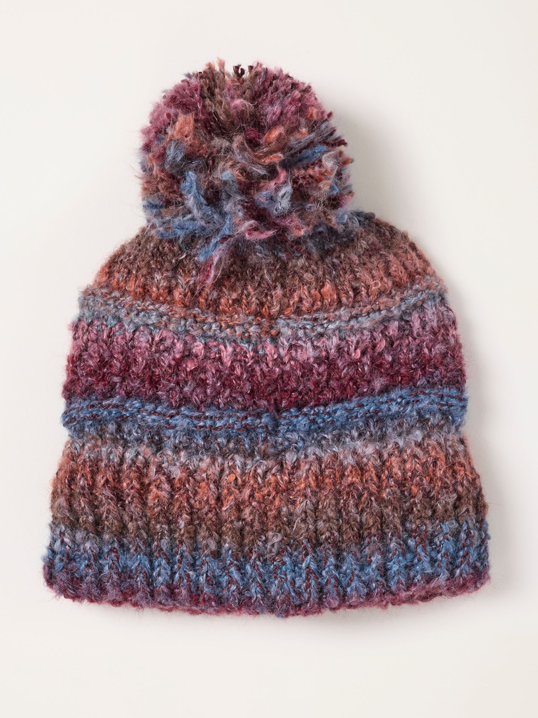 Teal Blue Spacedye Bobble Hat - Image 2 of 3