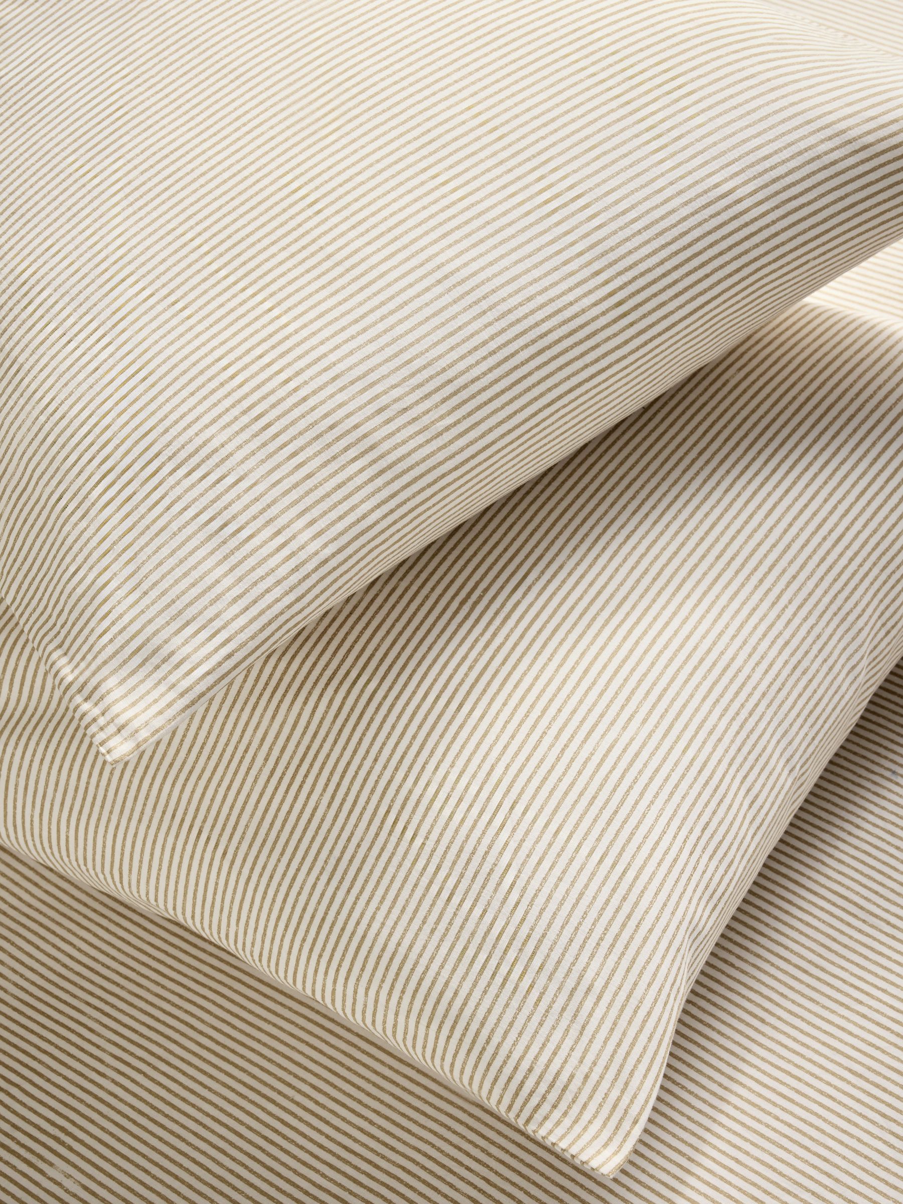 2 Pack Ansel Stripe 100% Cotton Pillowcases in Natural - Image 3 of 3 2 Pack Ansel Stripe 100% Cotton Pillowcases in Natural - Image 3 of 3