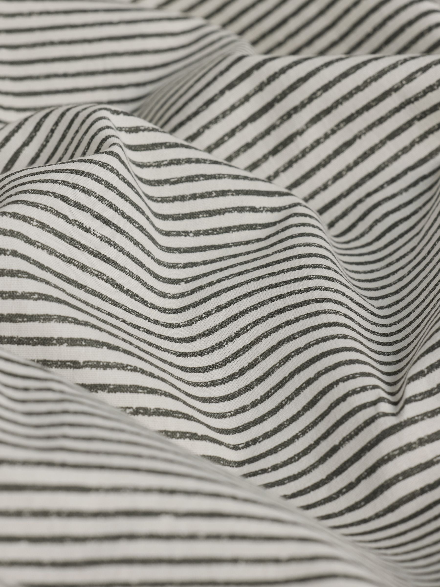 Ansel Stripe Deep Fitted Sheet in Grey - Image 3 of 3