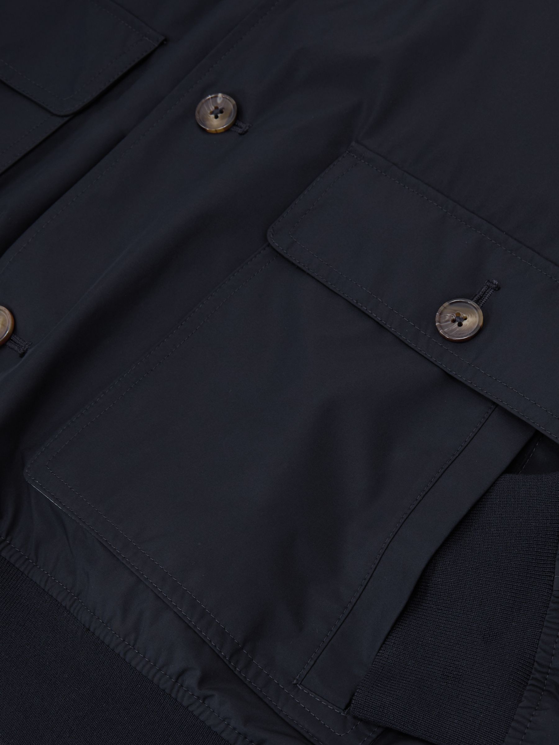 Technical Button-Through Bomber Jacket in Navy - Image 6 of 6