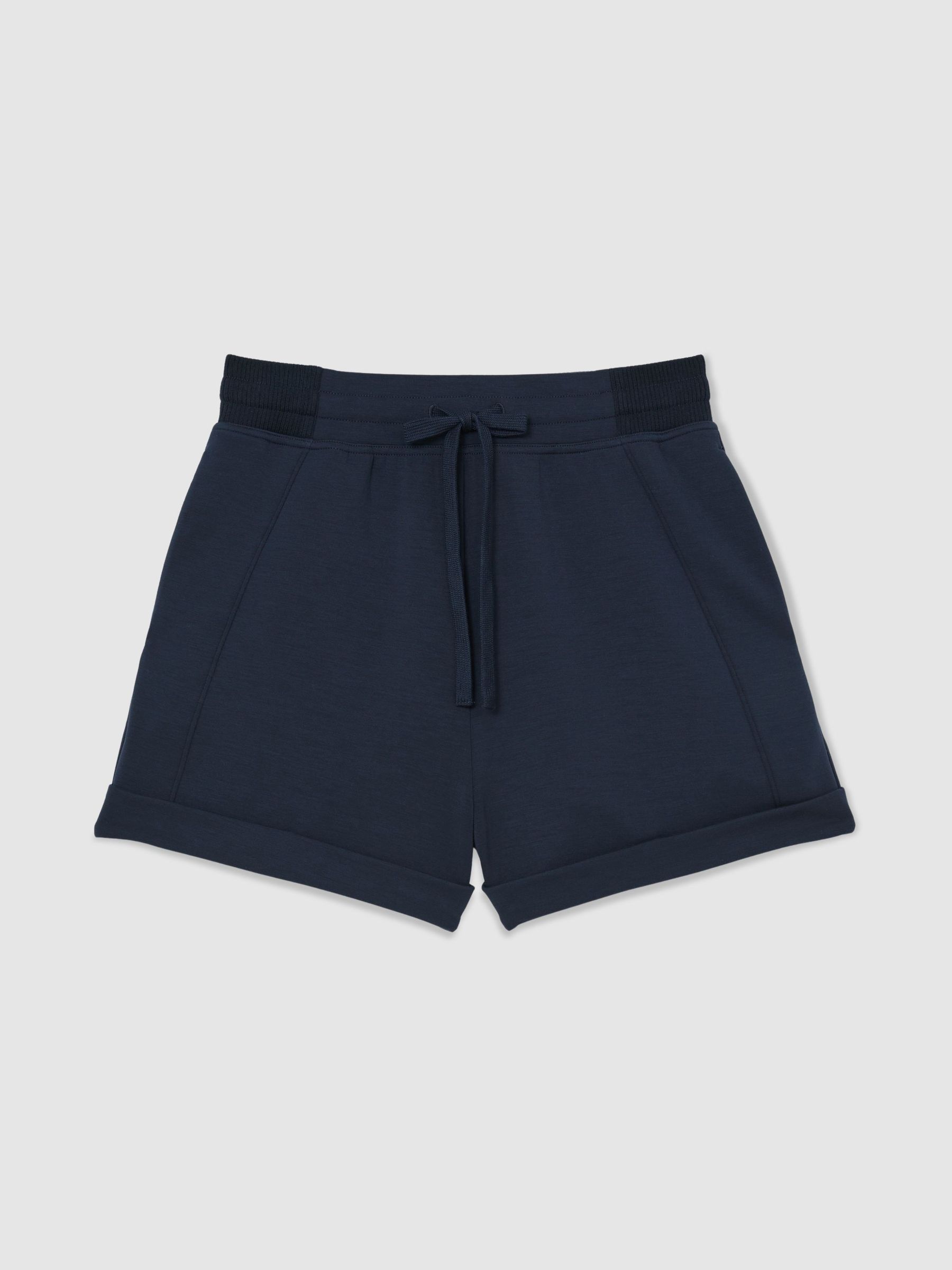 Premium Interlock Drawstring Shorts in Navy - image 1