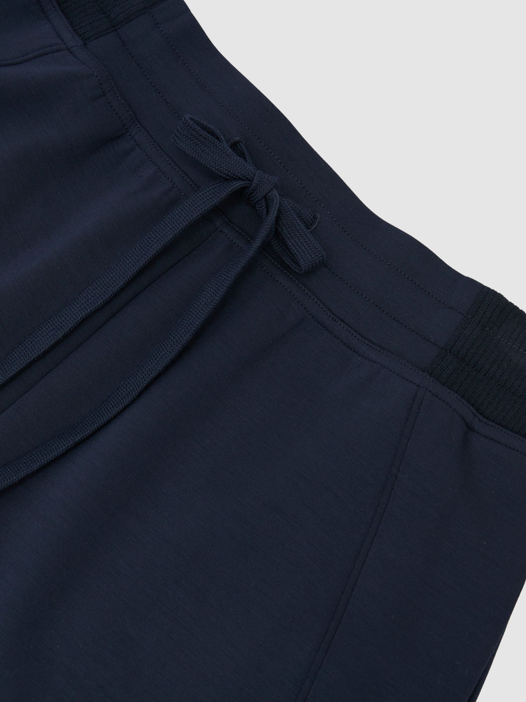 Premium Interlock Drawstring Shorts in Navy - Image 6 of 6