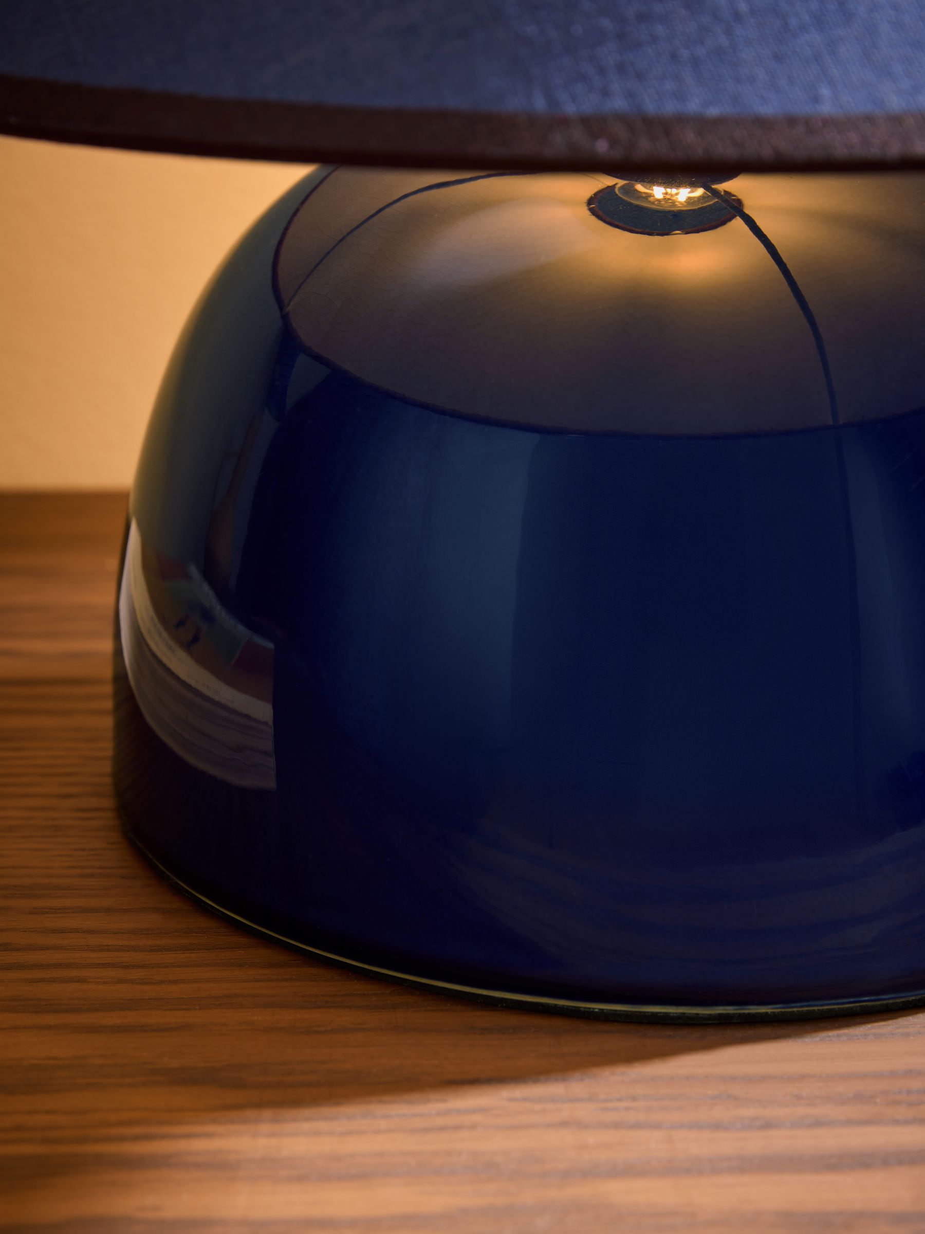 Nora Table Lamp in Navy Blue - Image 3 of 5