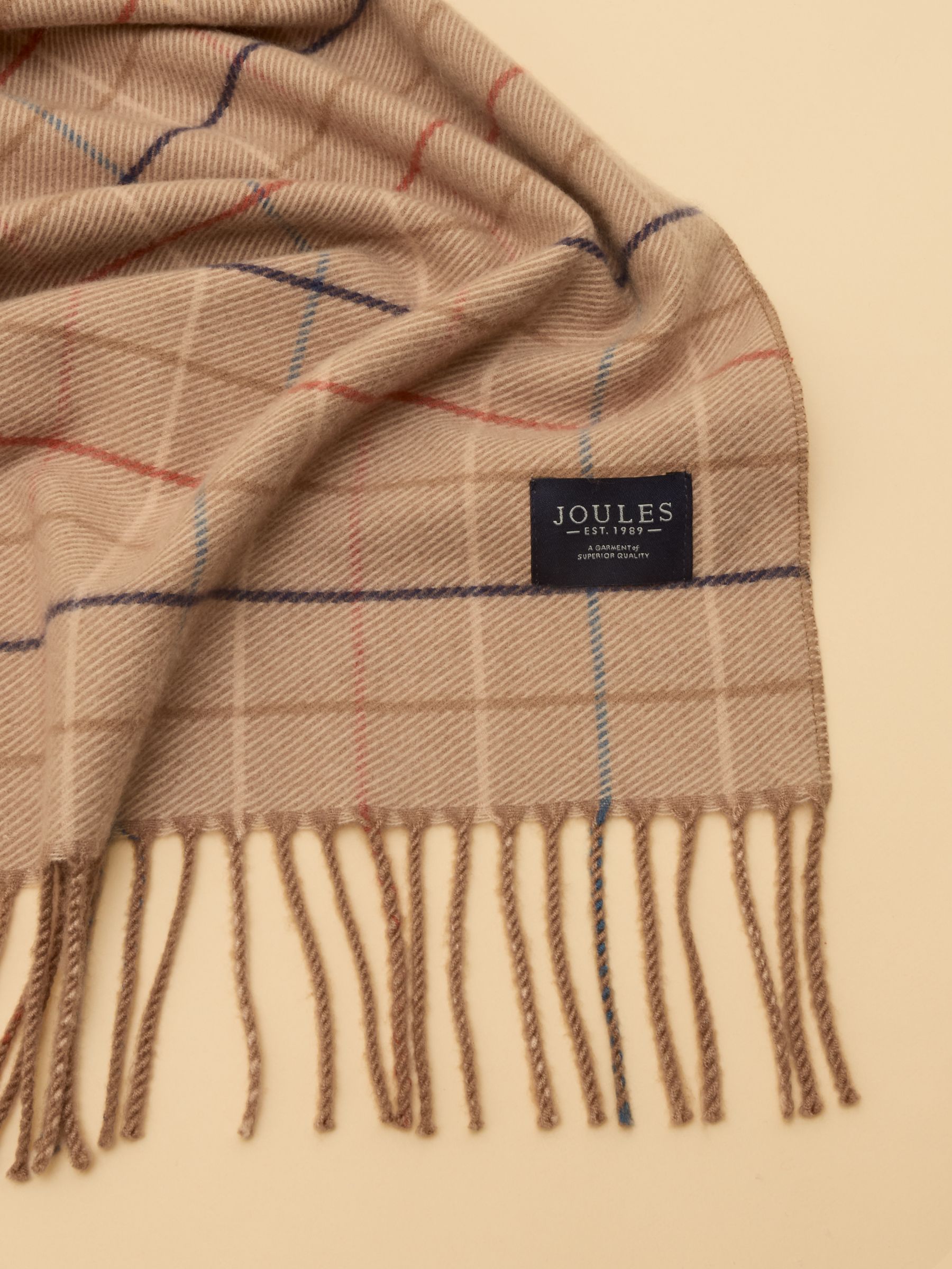 Langtree Neutral Check Scarf - Image 6 of 6