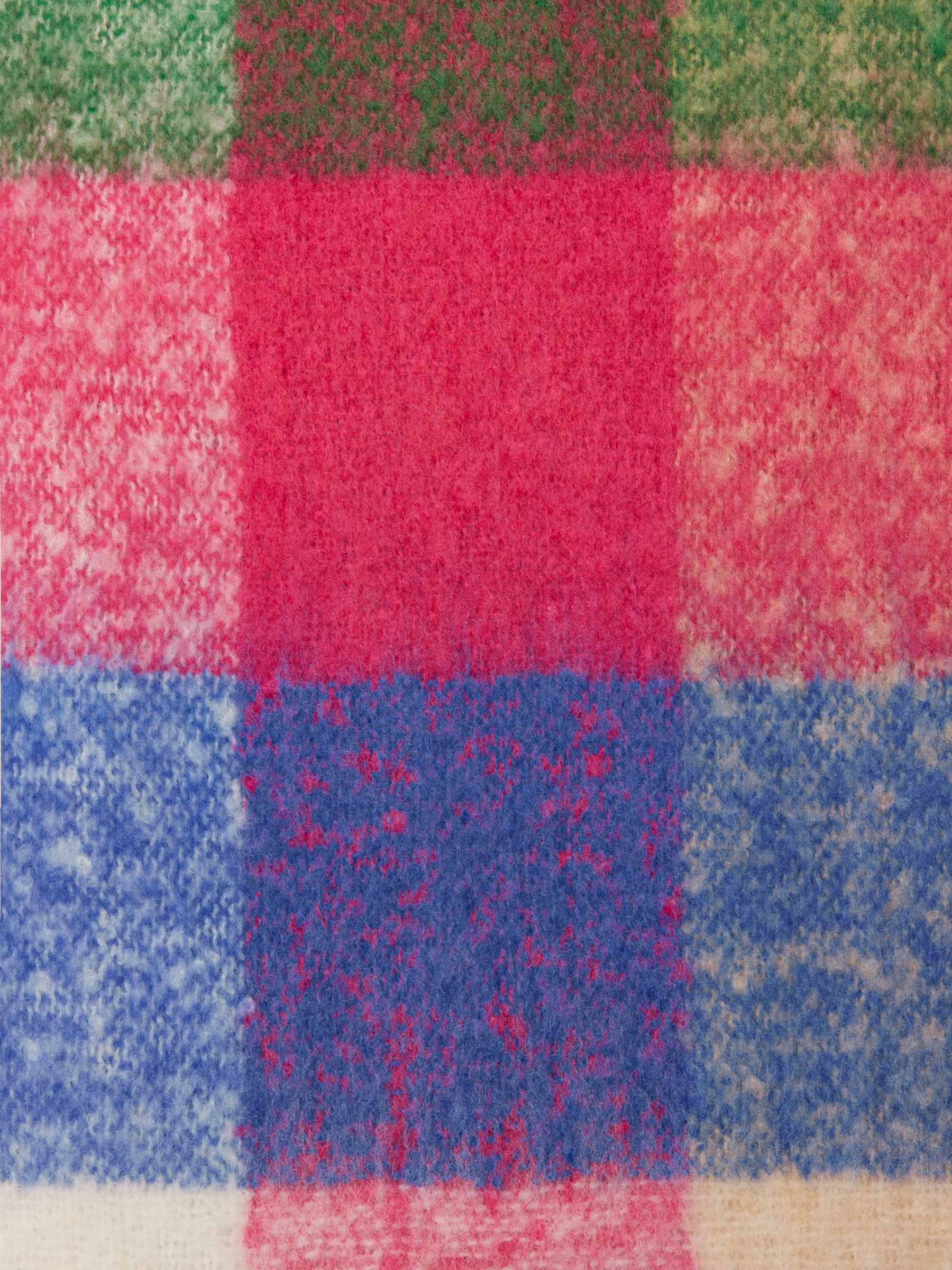 Betsy Bright Multi Gingham Brushed Scarf - Image 7 of 7