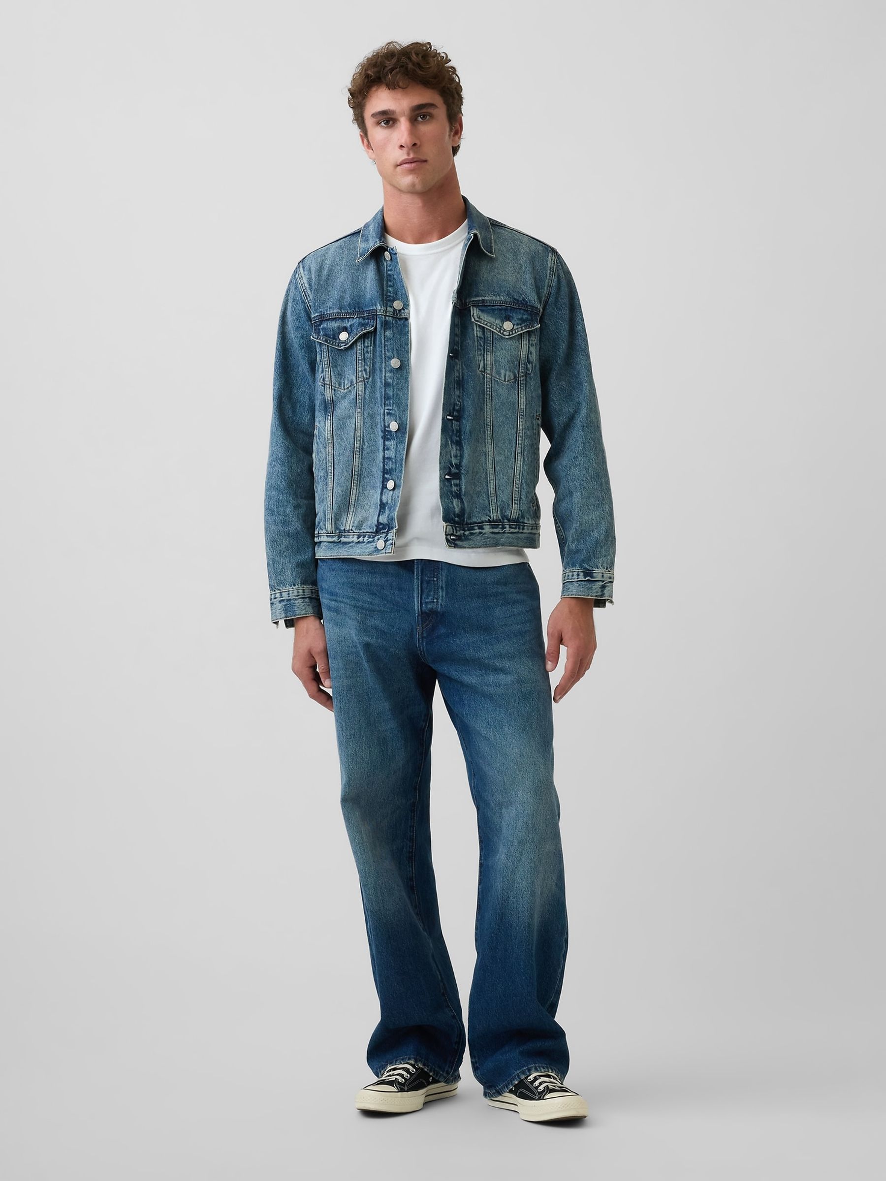 Mid Wash Classic Icon Denim Jacket - Image 3 of 5