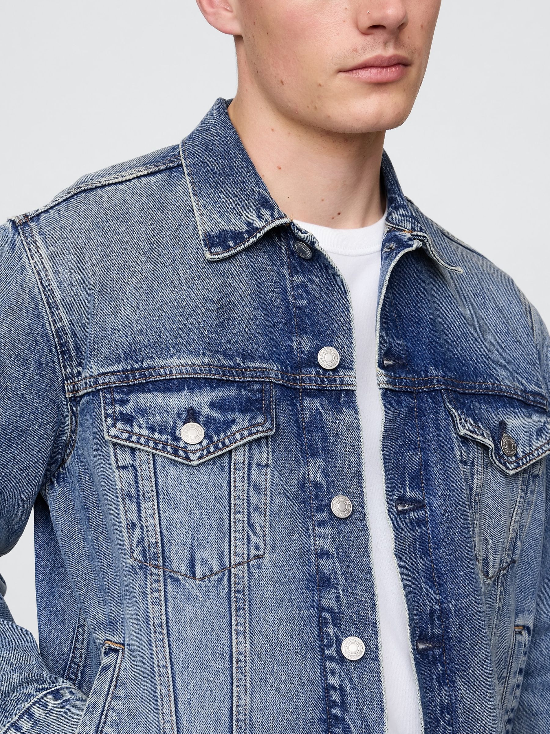 Mid Wash Classic Icon Denim Jacket - Image 4 of 5