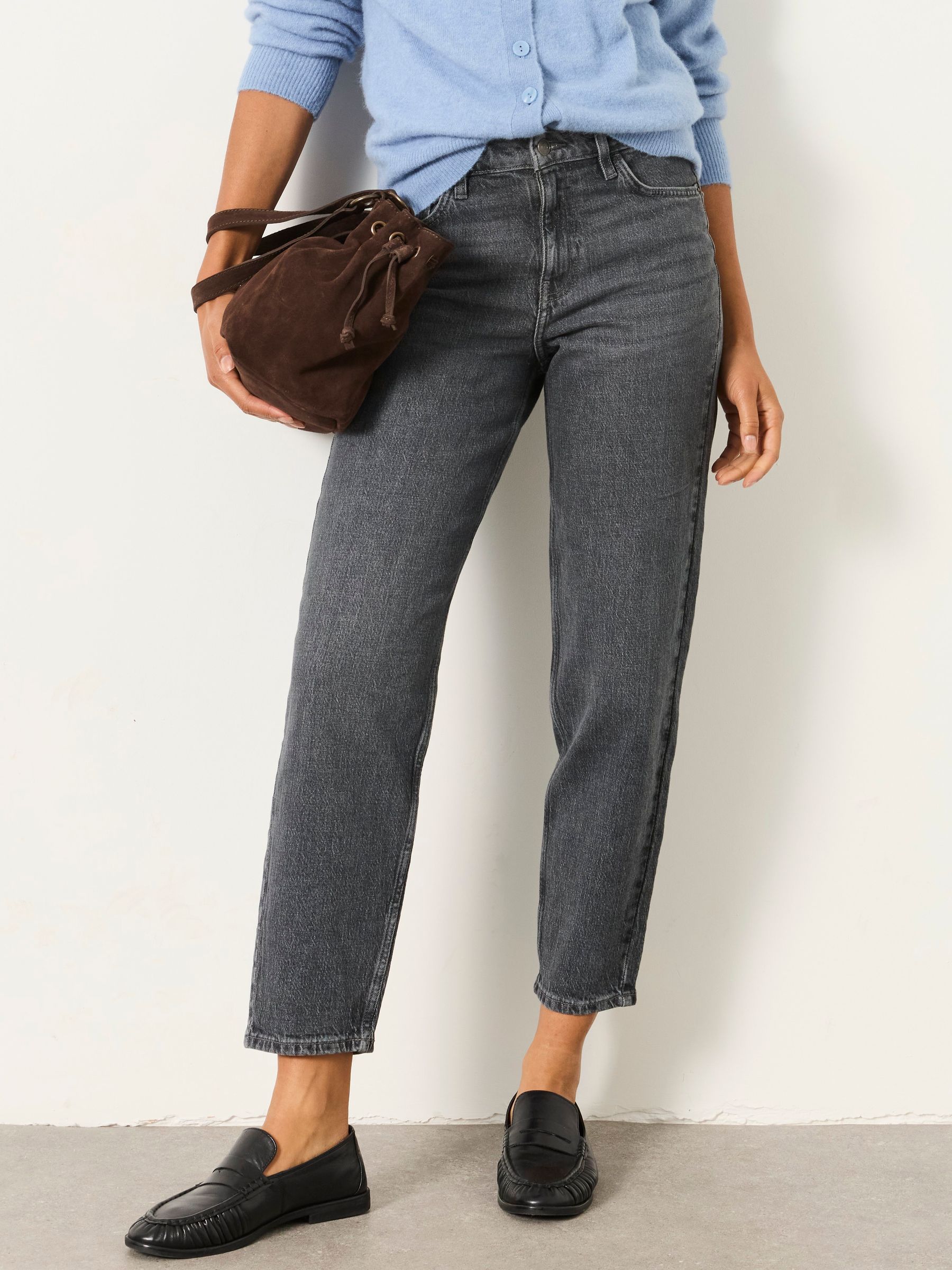 Marlow Grey Petite Taper Leg Jeans - Image 1 of 6