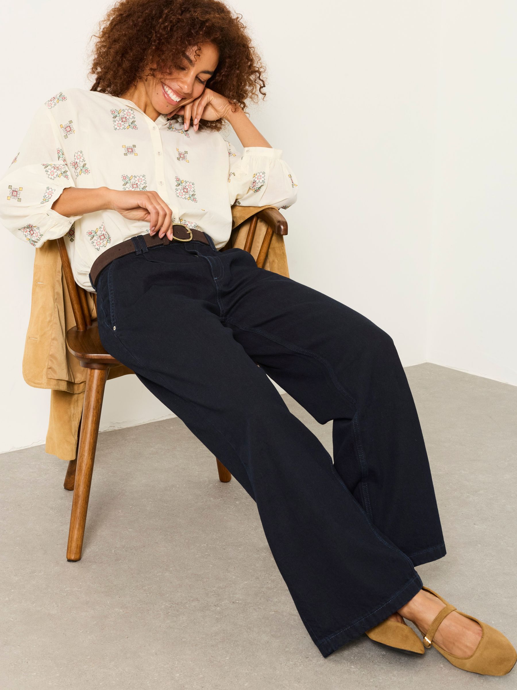 Maya Ink Petite Pleat Jeans - Image 6 of 7