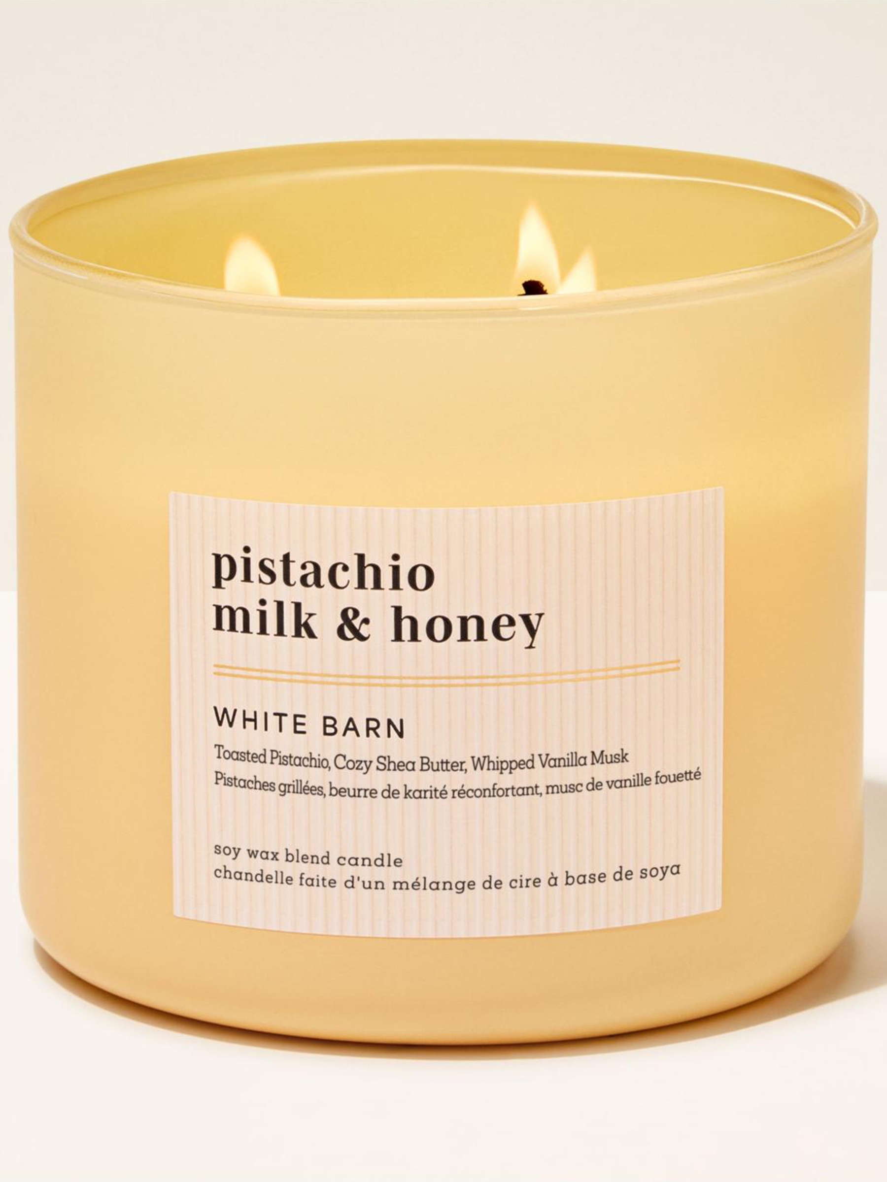 Pistachio Milk & Honey Candle 411g 3 Wick - Image 1 of 4