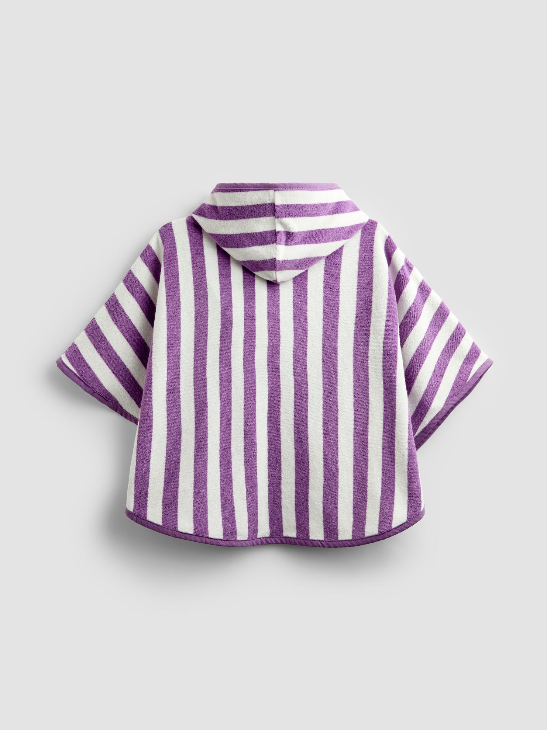Lilac Stripe Fruit Hooded Poncho Towel - Image 2 of 4 Lilac Stripe Fruit Hooded Poncho Towel - Image 2 of 4