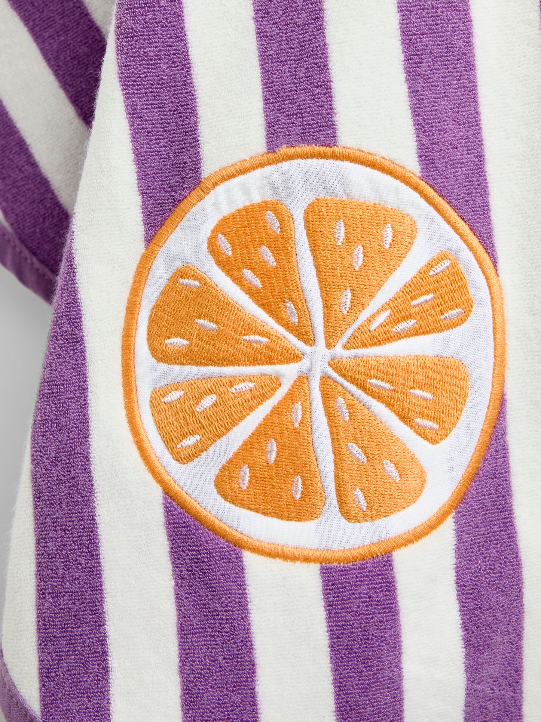 Lilac Stripe Fruit Hooded Poncho Towel - Image 4 of 4