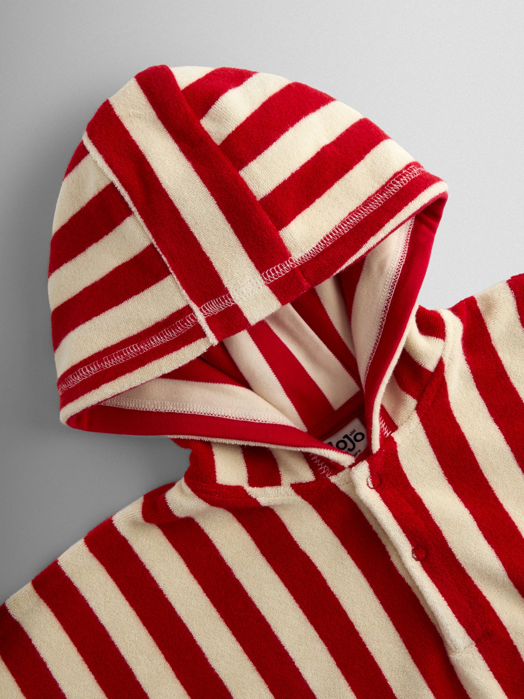 Red Stripe Anchor Hooded Poncho Towel - Image 3 of 4