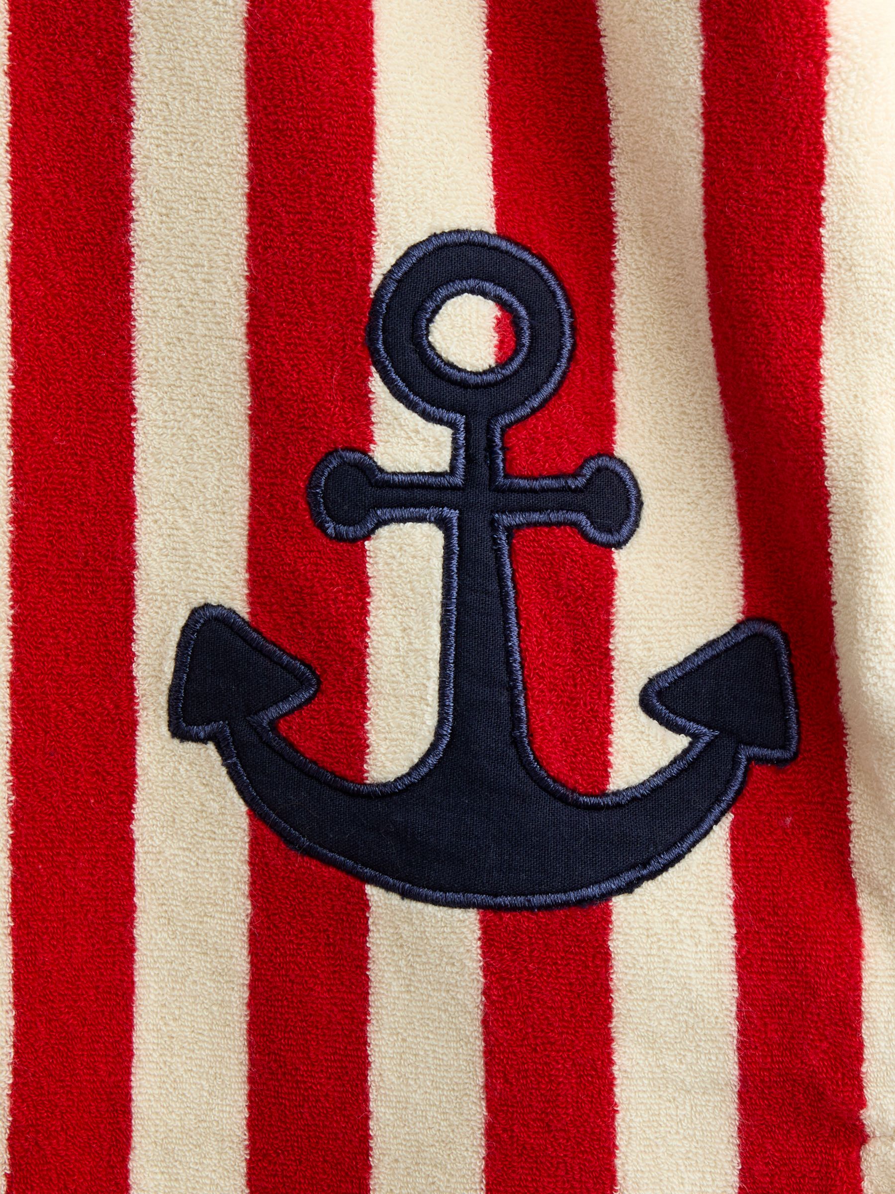 Red Stripe Anchor Hooded Poncho Towel - Image 4 of 4