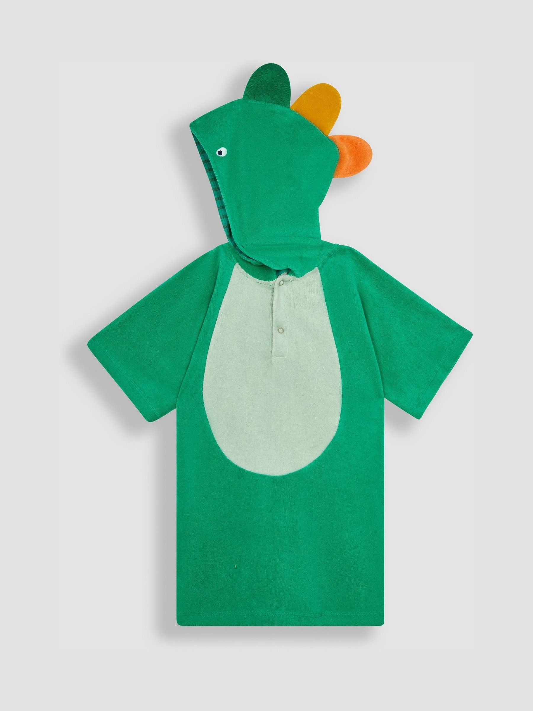 Green Dinosaur Character Hooded Poncho Towel - Image 1 of 4