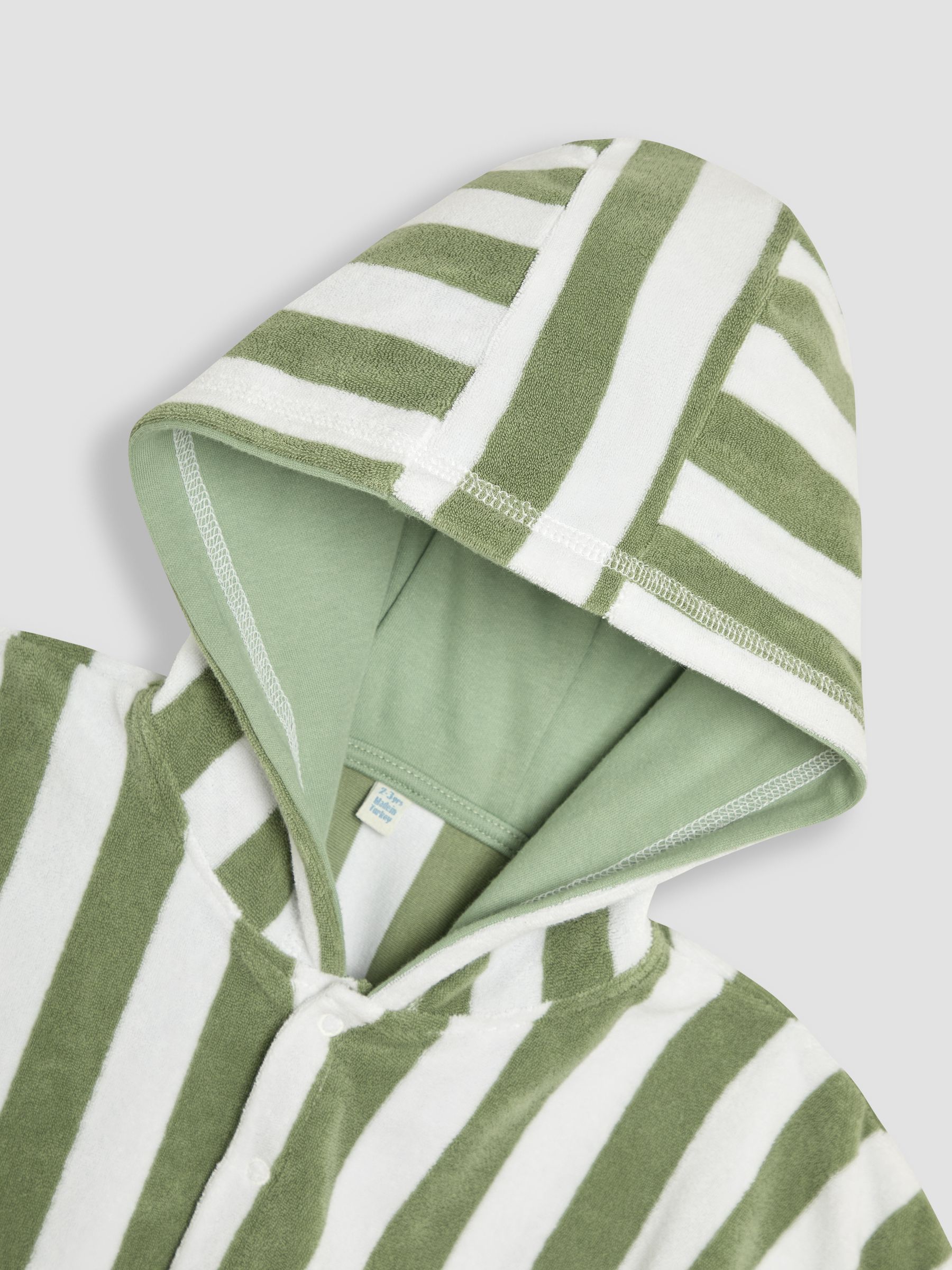 Green Stripe Lion Hooded Poncho Towel - Image 3 of 4